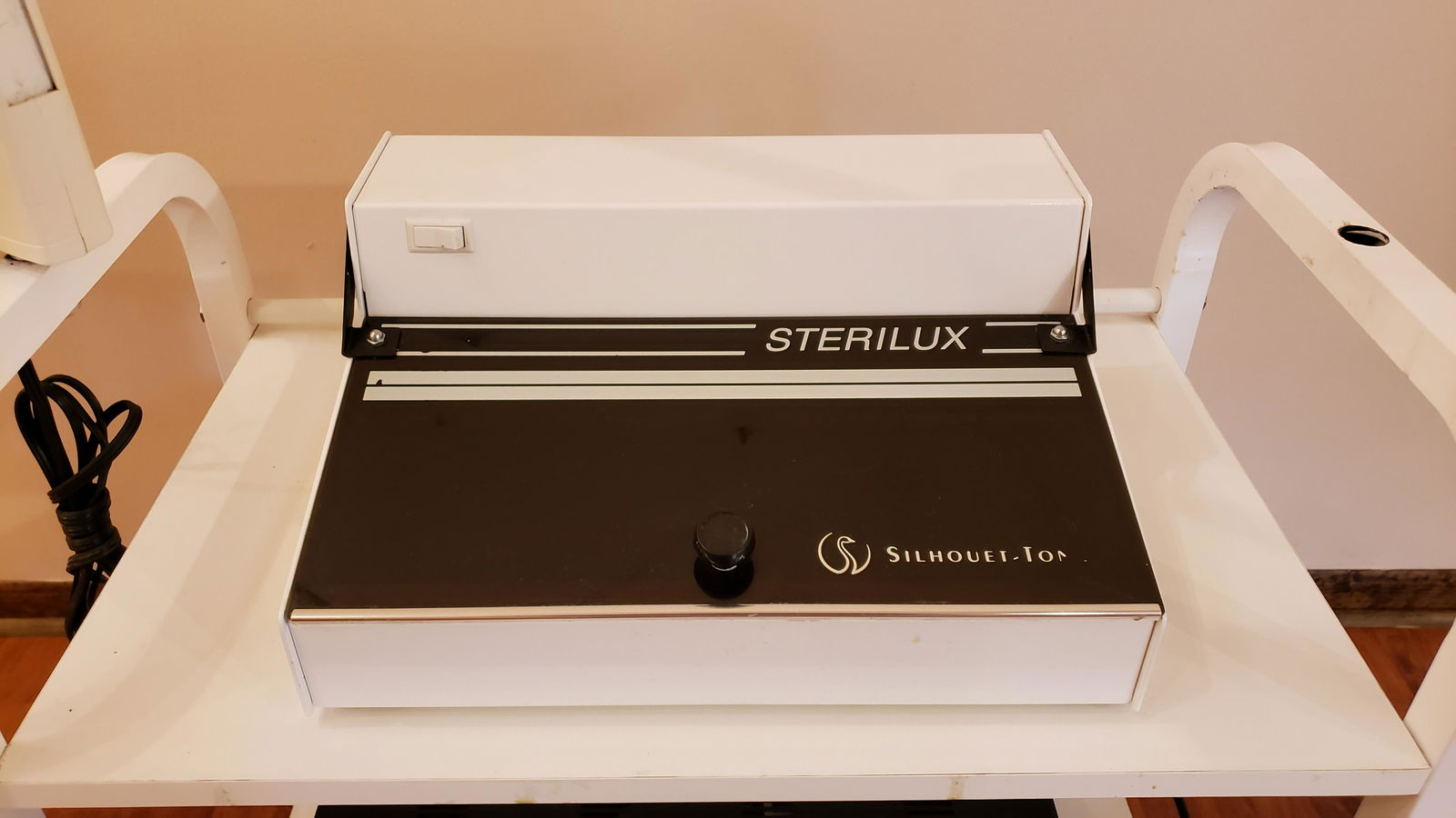 Silhouet-Tone Sterilux Machine: 14" wide x 10-1/4" deep x 6-1/2" high. IMPORTANT: Before bidding, please read the terms and conditions below. When you registered for the auction you agreed to these terms and will be required to comp