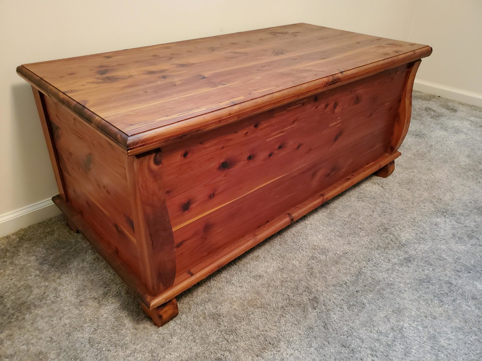Blanket Chest: 44" wide X 21 1/2" deep X 19 1/2" high. IMPORTANT: Before bidding, please read the terms and conditions below. When you registered for the auction you agreed to these terms and will be required to com