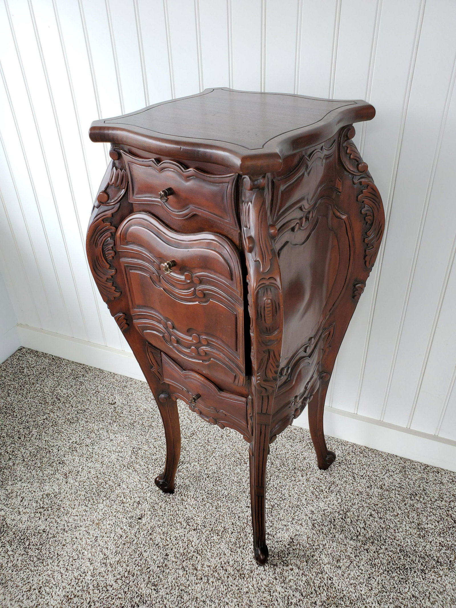 Rococo Style Stand: 15" wide X 15" deep X 33 1/2" high. IMPORTANT: Before bidding, please read the terms and conditions below. When you registered for the auction you agreed to these terms and will be required to comply 
