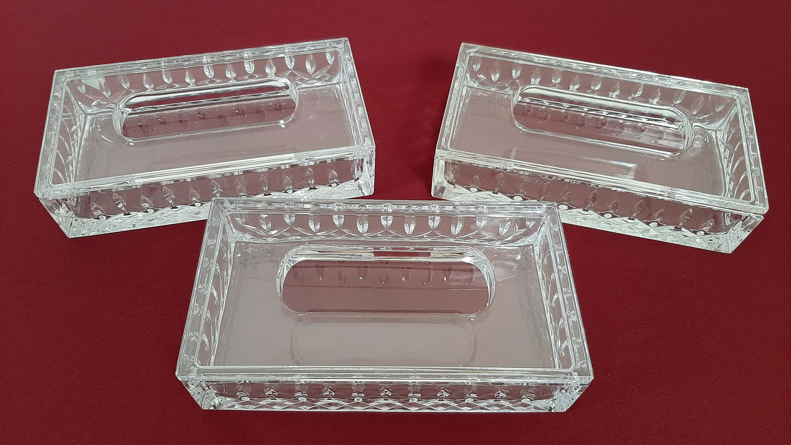 3 Waterford Crystal Tissue Holders (1 of 3)