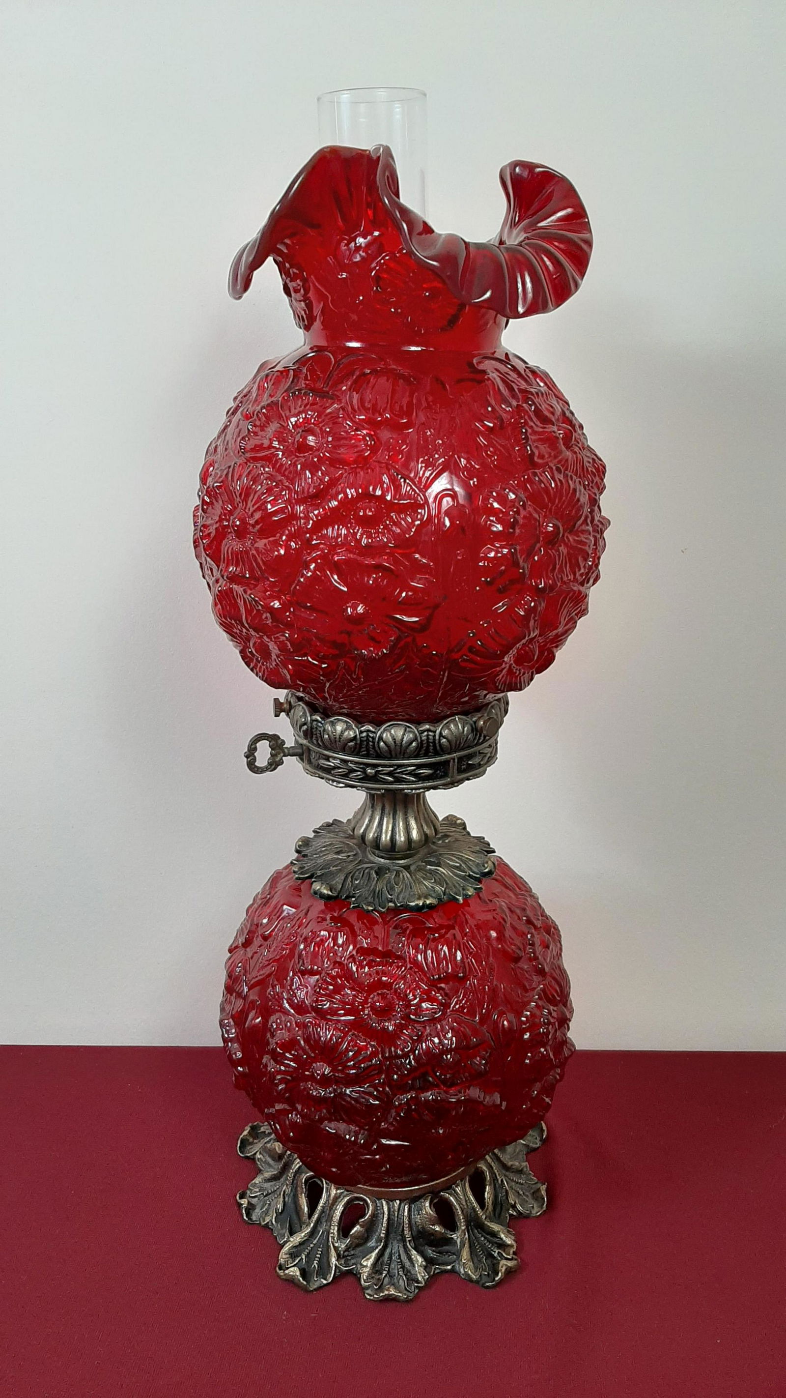 Brass Double Globe Lamp (1 of 2)