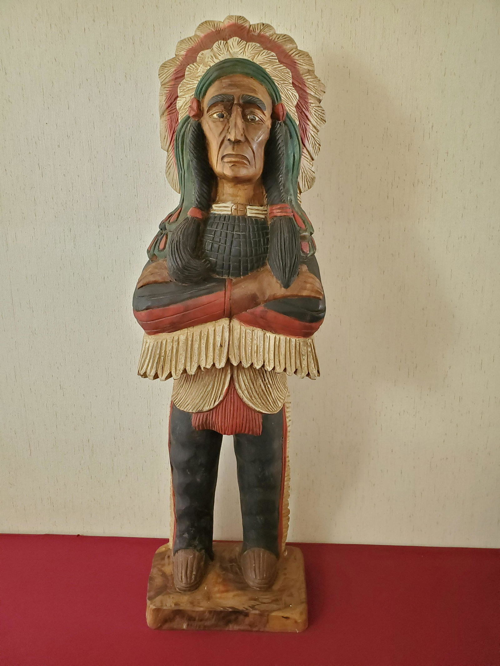 40" Carved Indian Chief Sculpture (1 of 3)