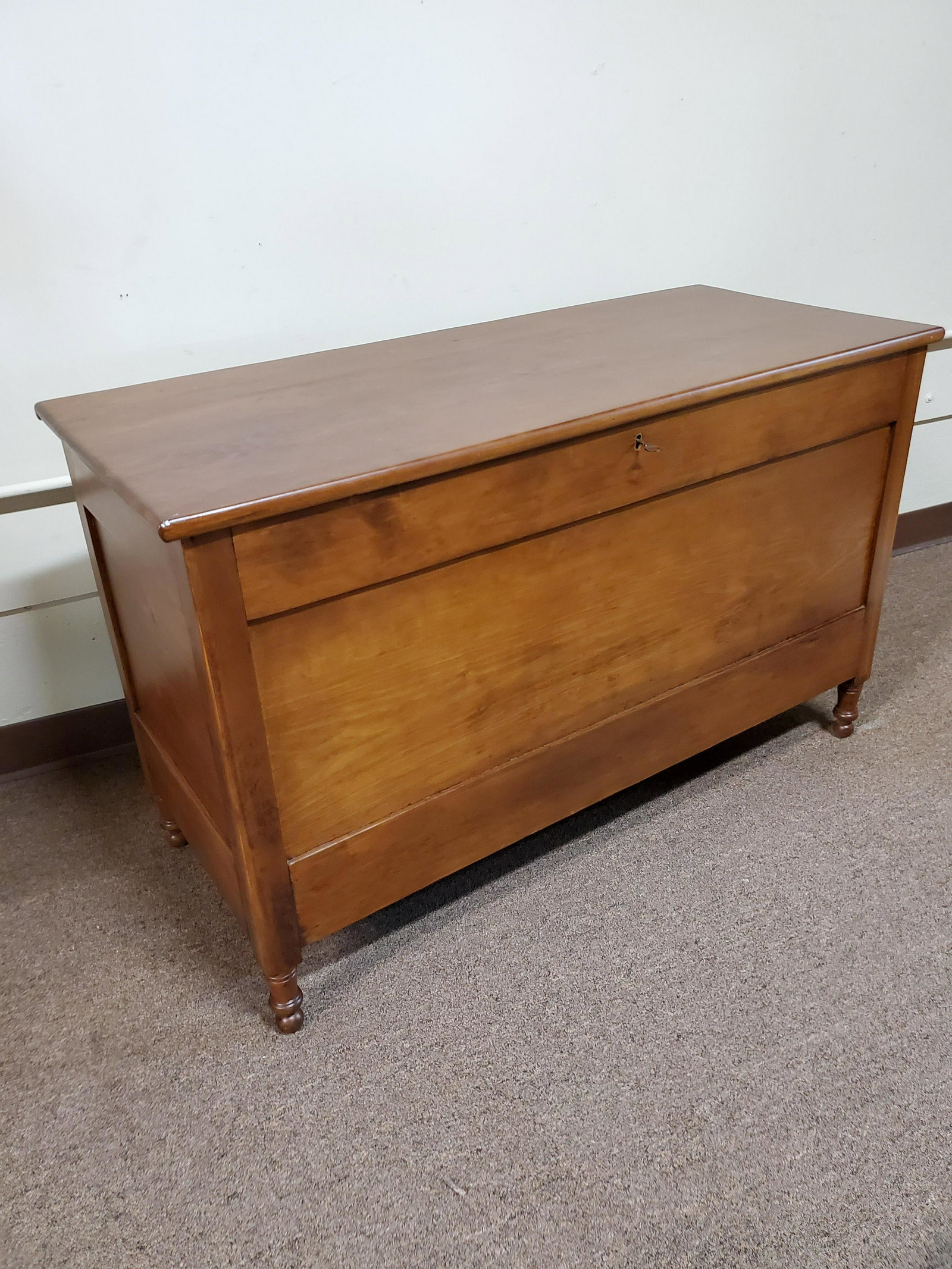 Blanket Chest: 42 1/2" wide X 18" deep X 26 3/4" high. IMPORTANT: Before bidding, please read the terms and conditions below. When you registered for the auction you agreed to these terms and will be required to com
