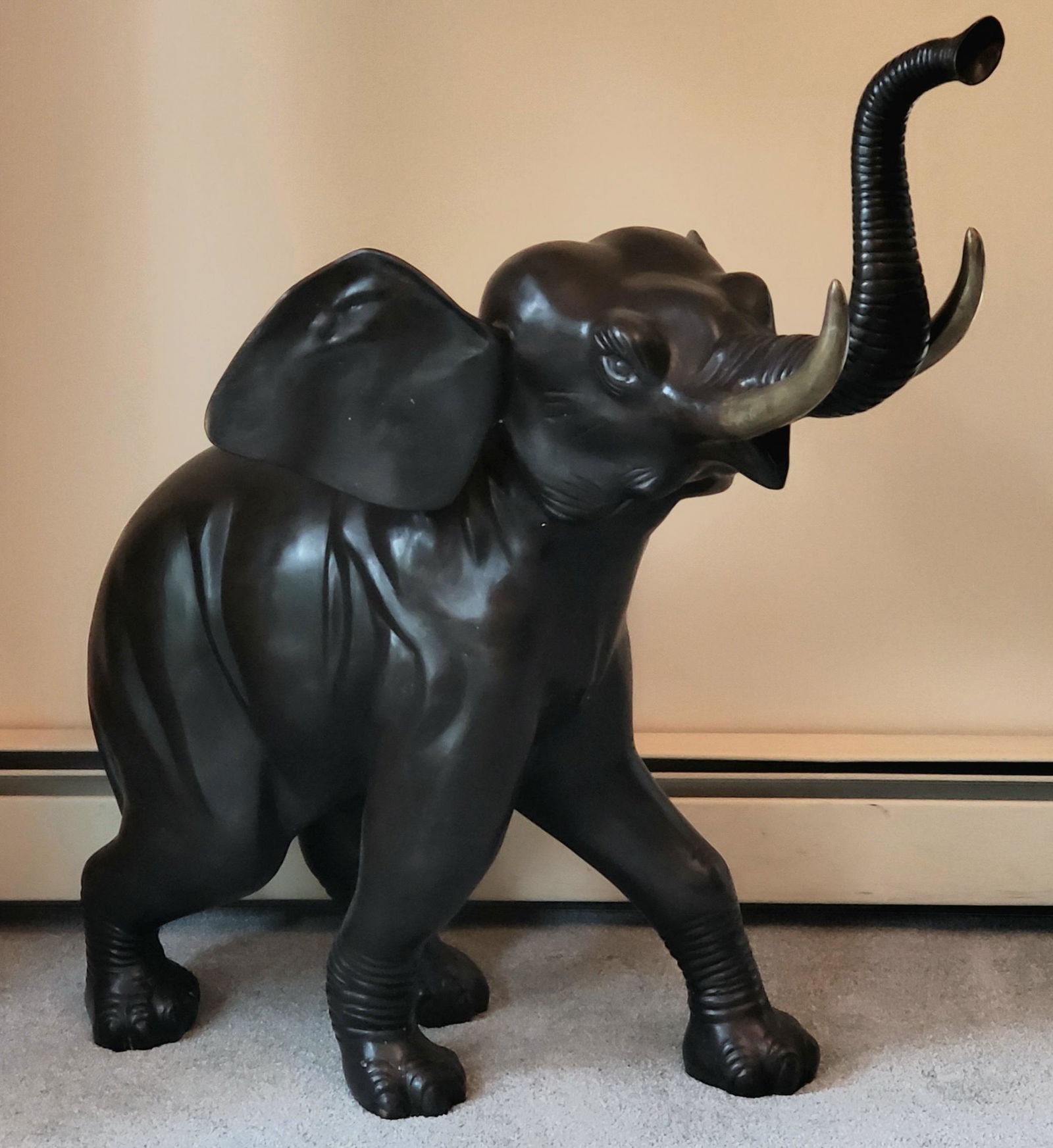 40" Bronze Elephant Sculpture (1 of 2)