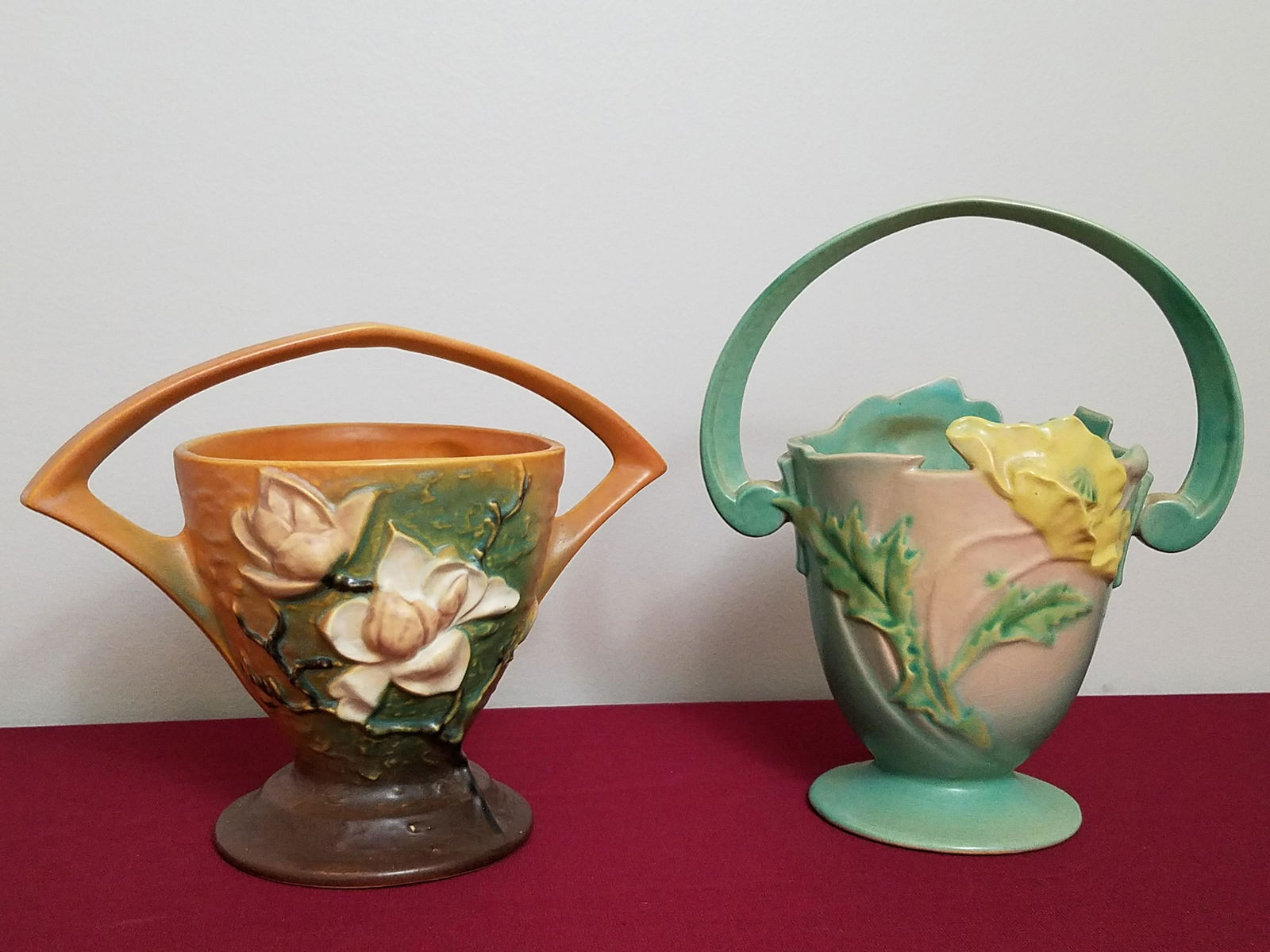 Roseville Magnolia and Poppy Baskets (1 of 5)