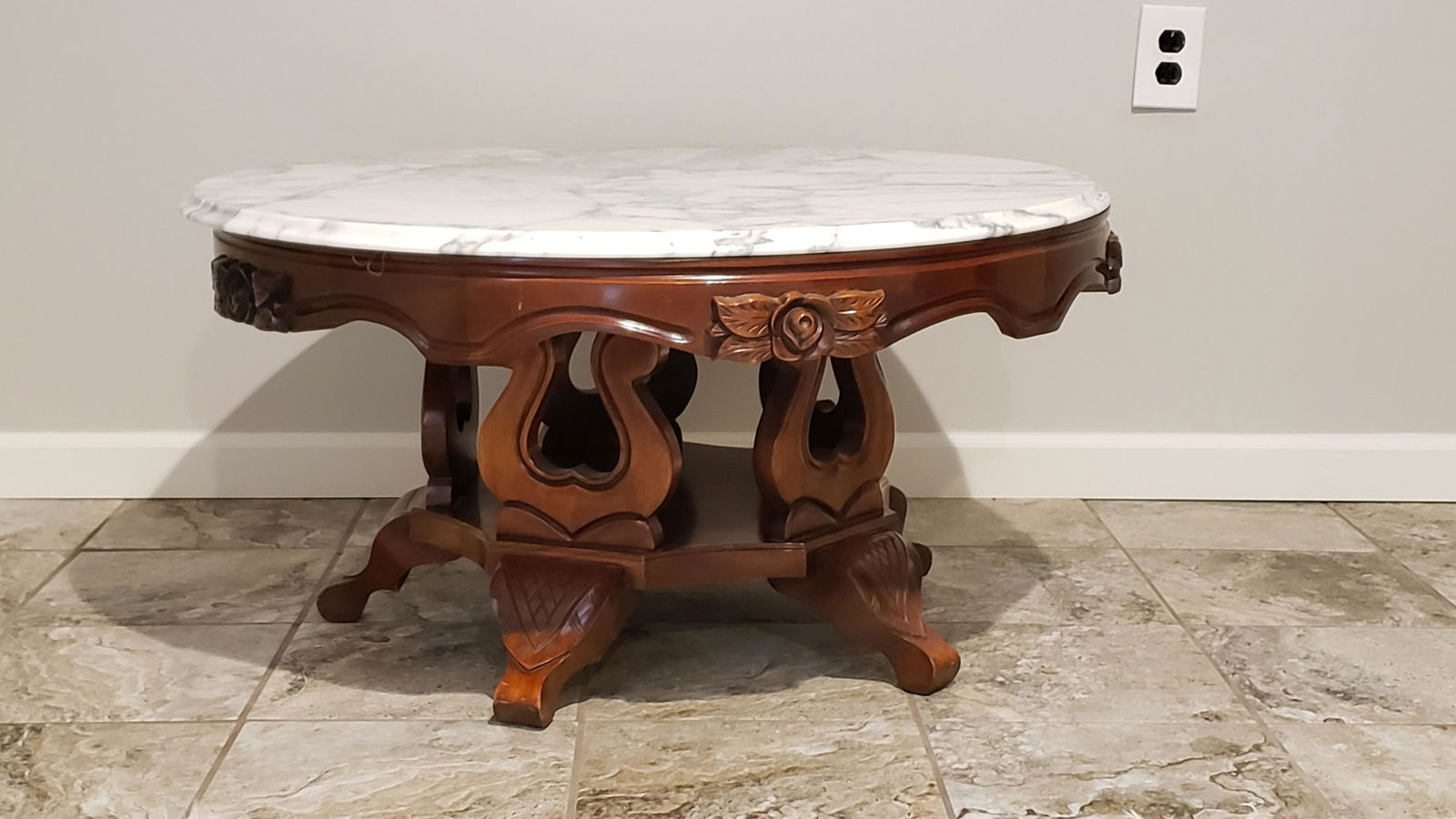 Marble Top Coffee Table (1 of 2)