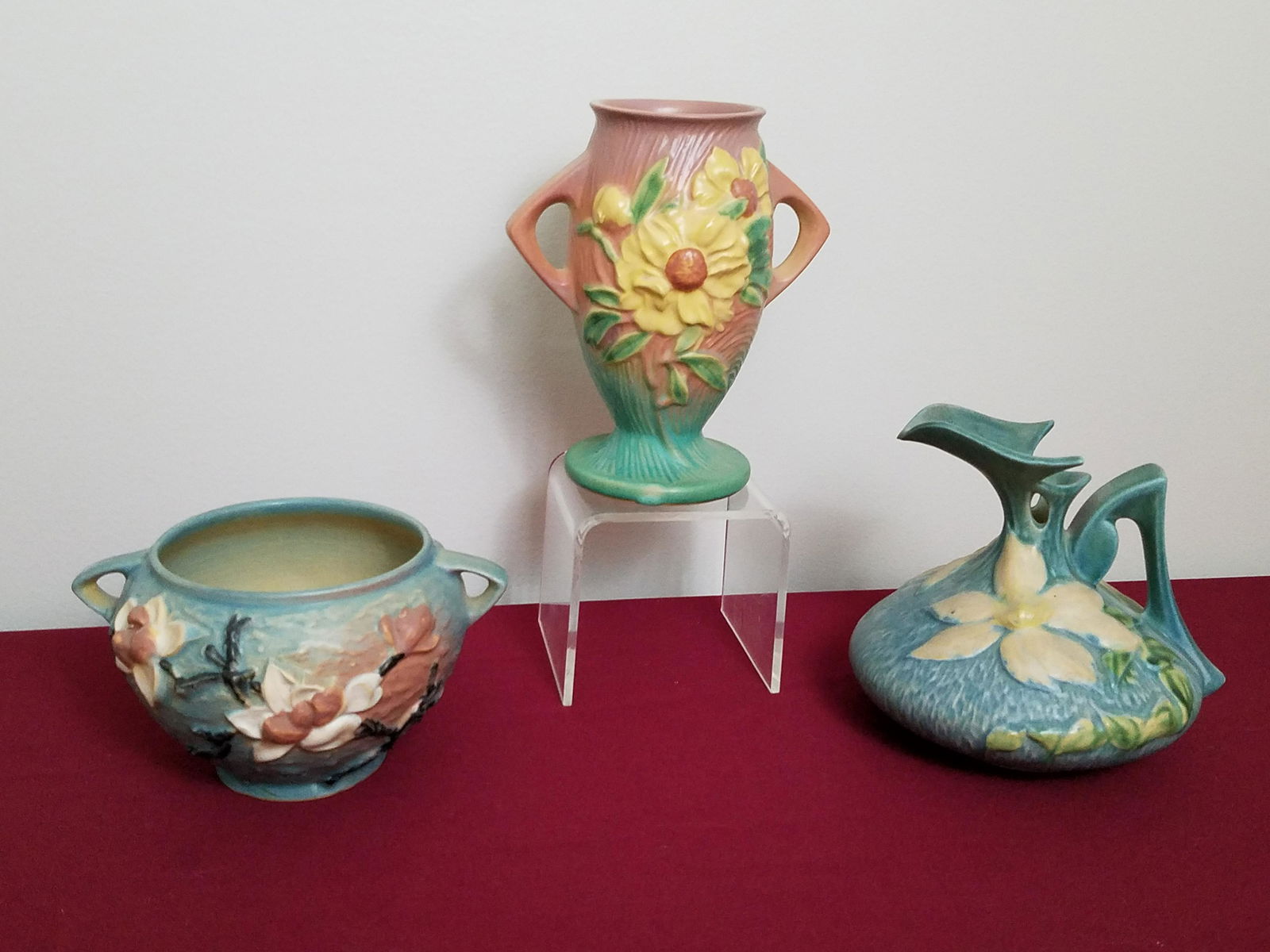 3 Pcs Roseville incl Peony (1 of 7)