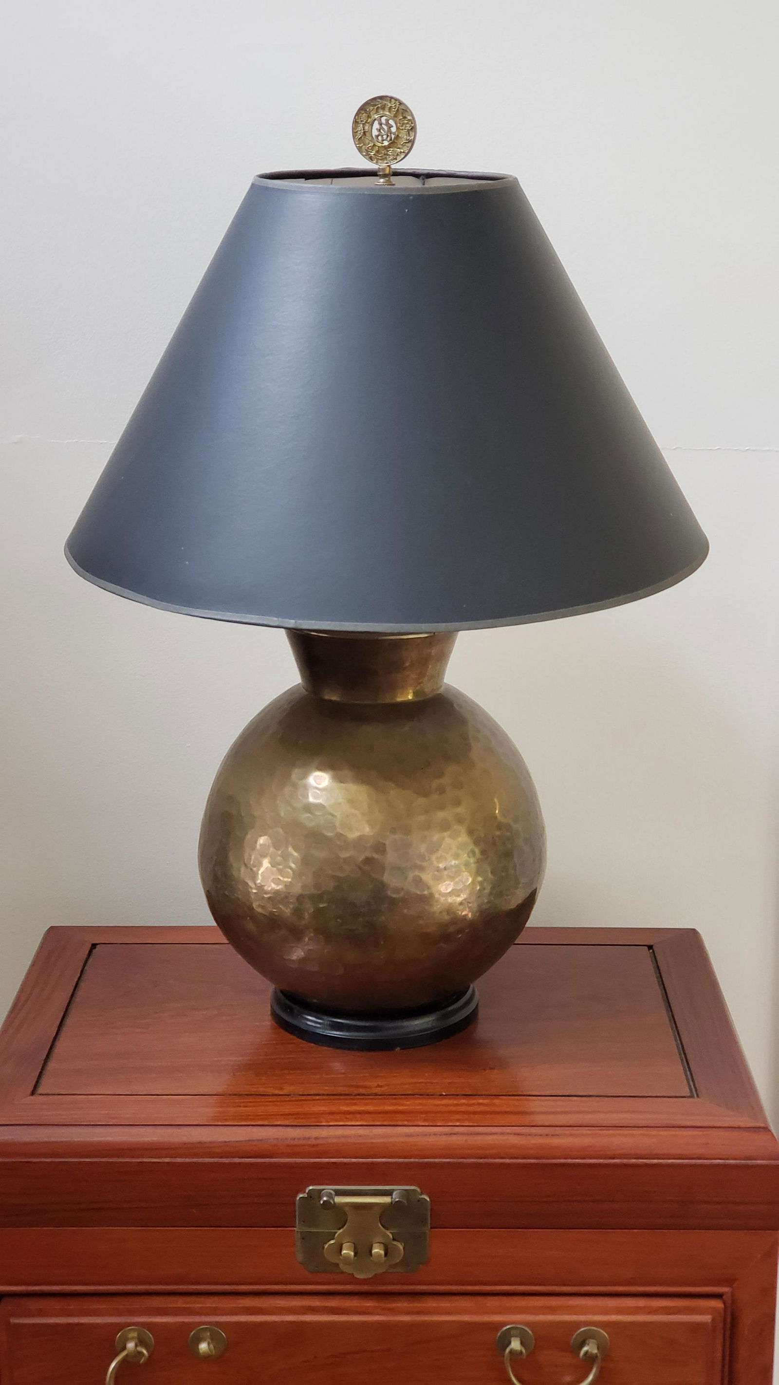 Hammered Brass Lamp (1 of 2)