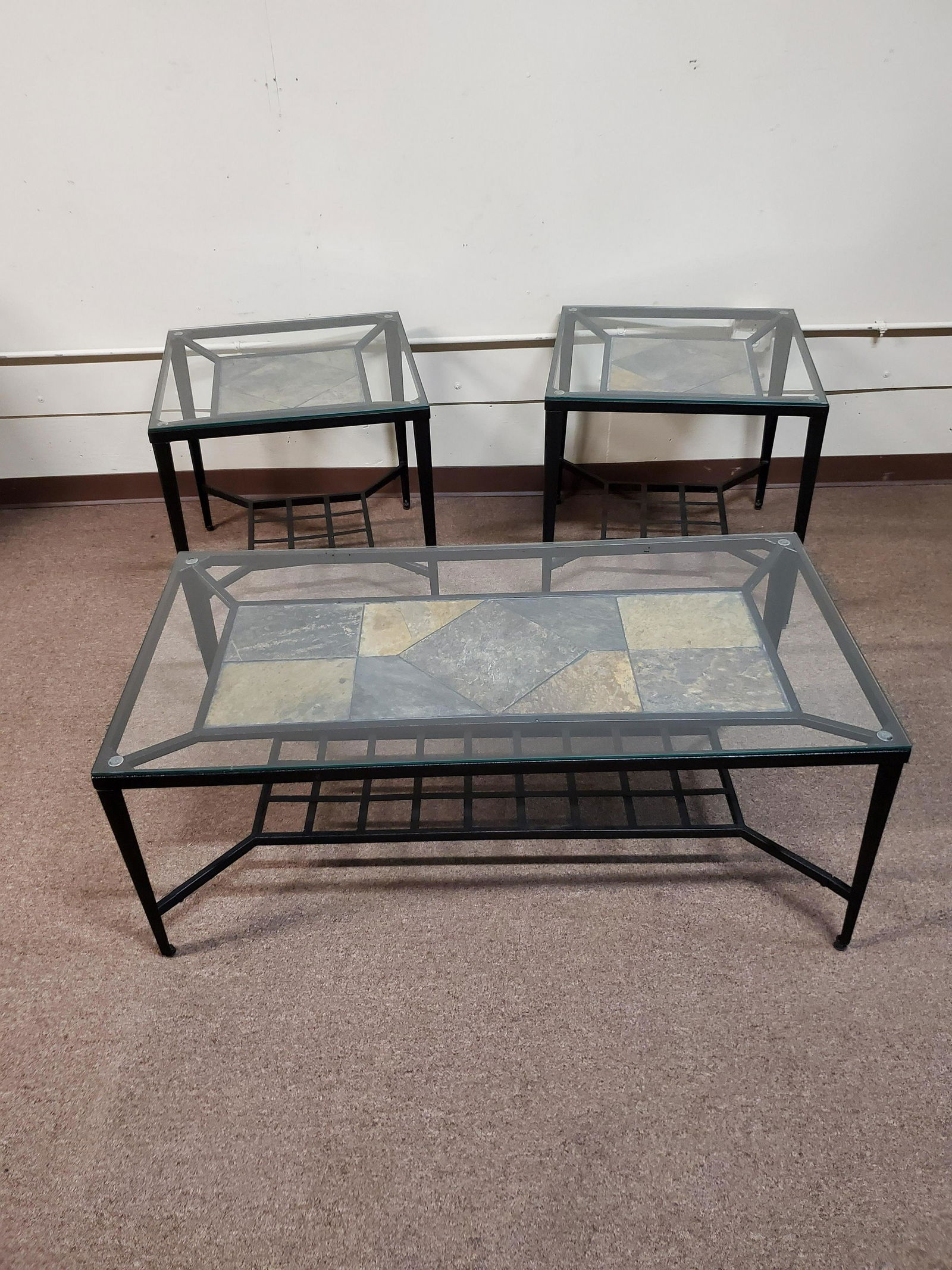 Glass Top Coffee & End Table Set (1 of 2)