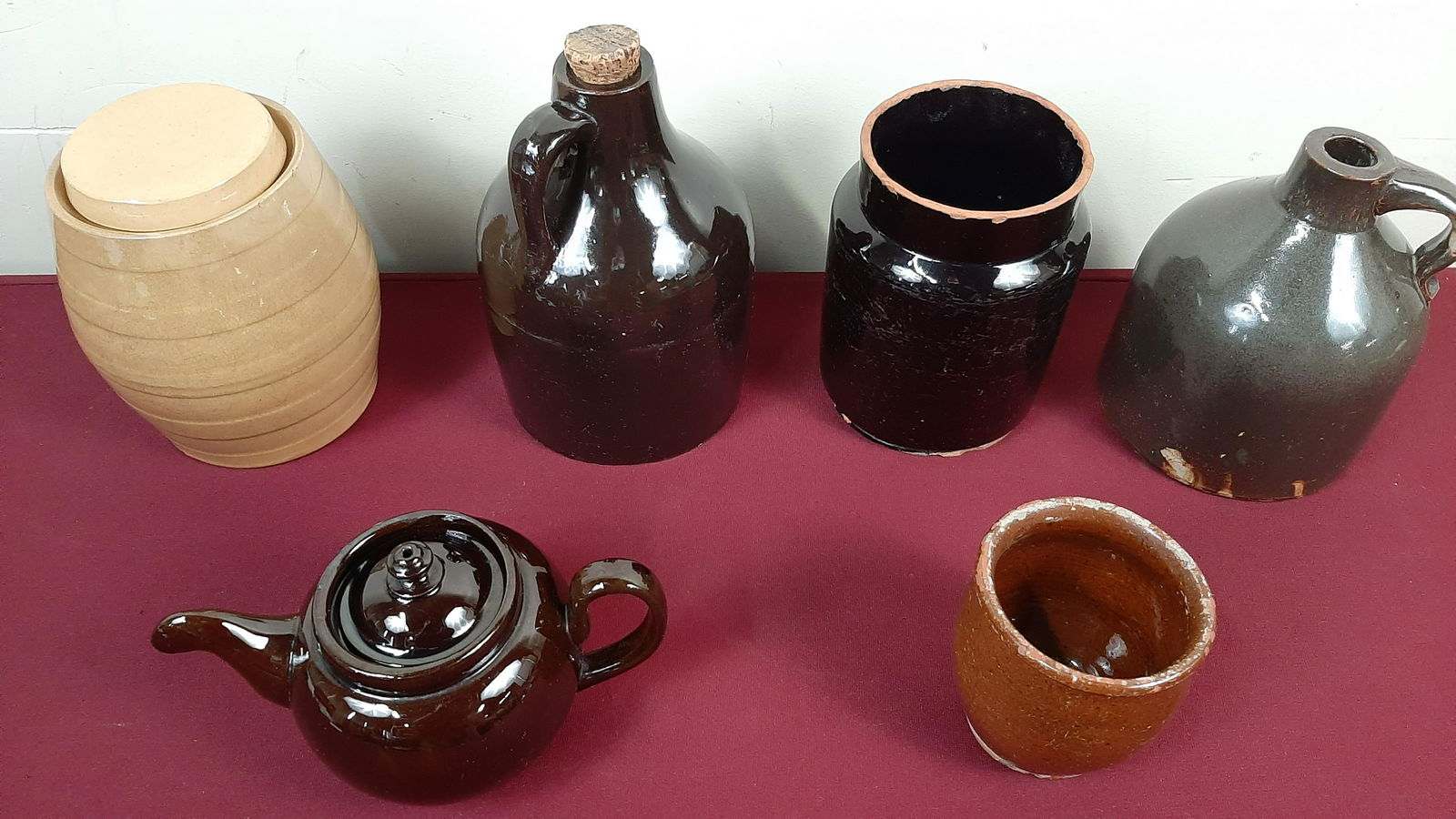 6 Pcs Stoneware and Redware (1 of 5)