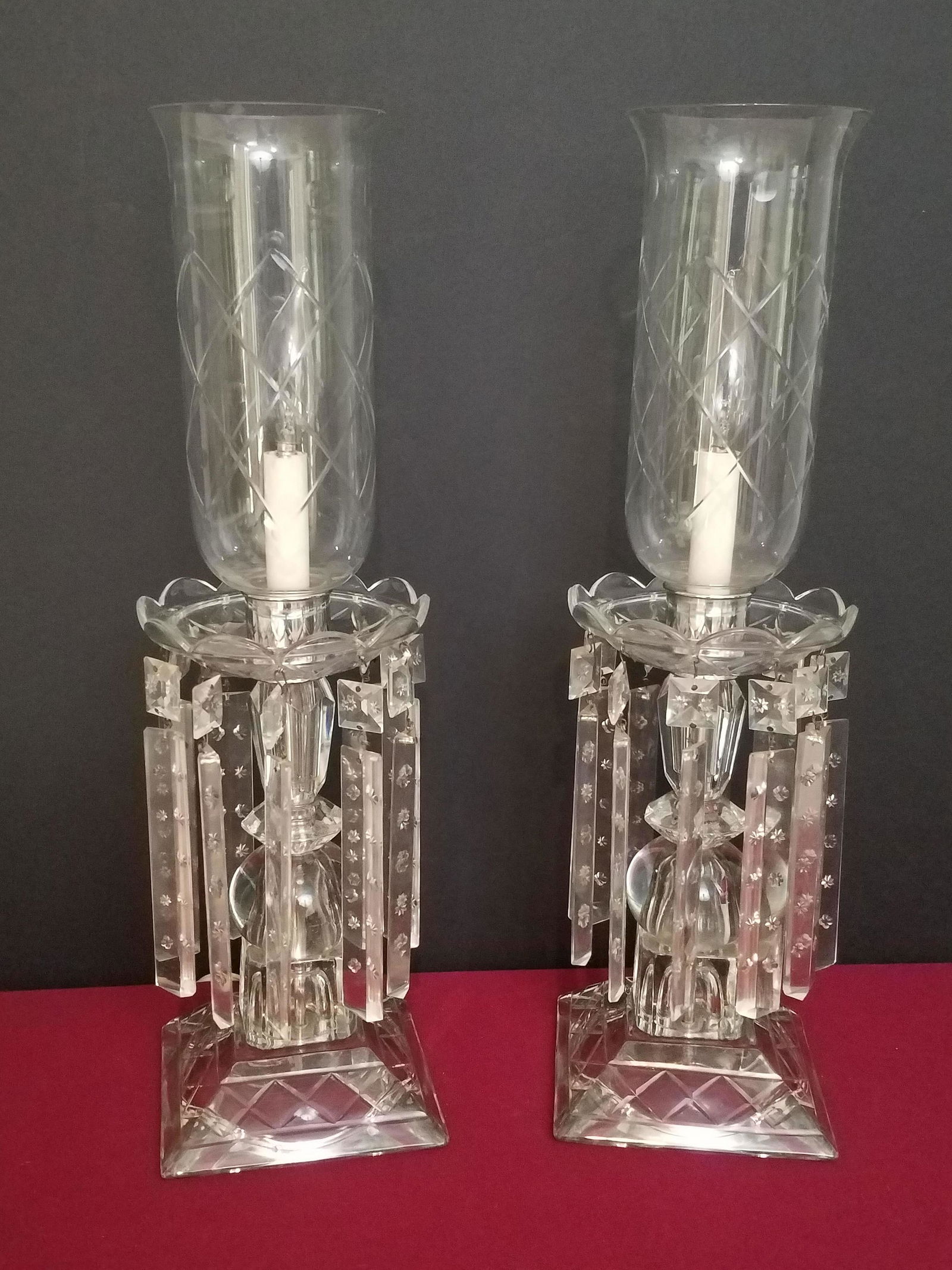 Pr Glass Candle Lights (1 of 1)