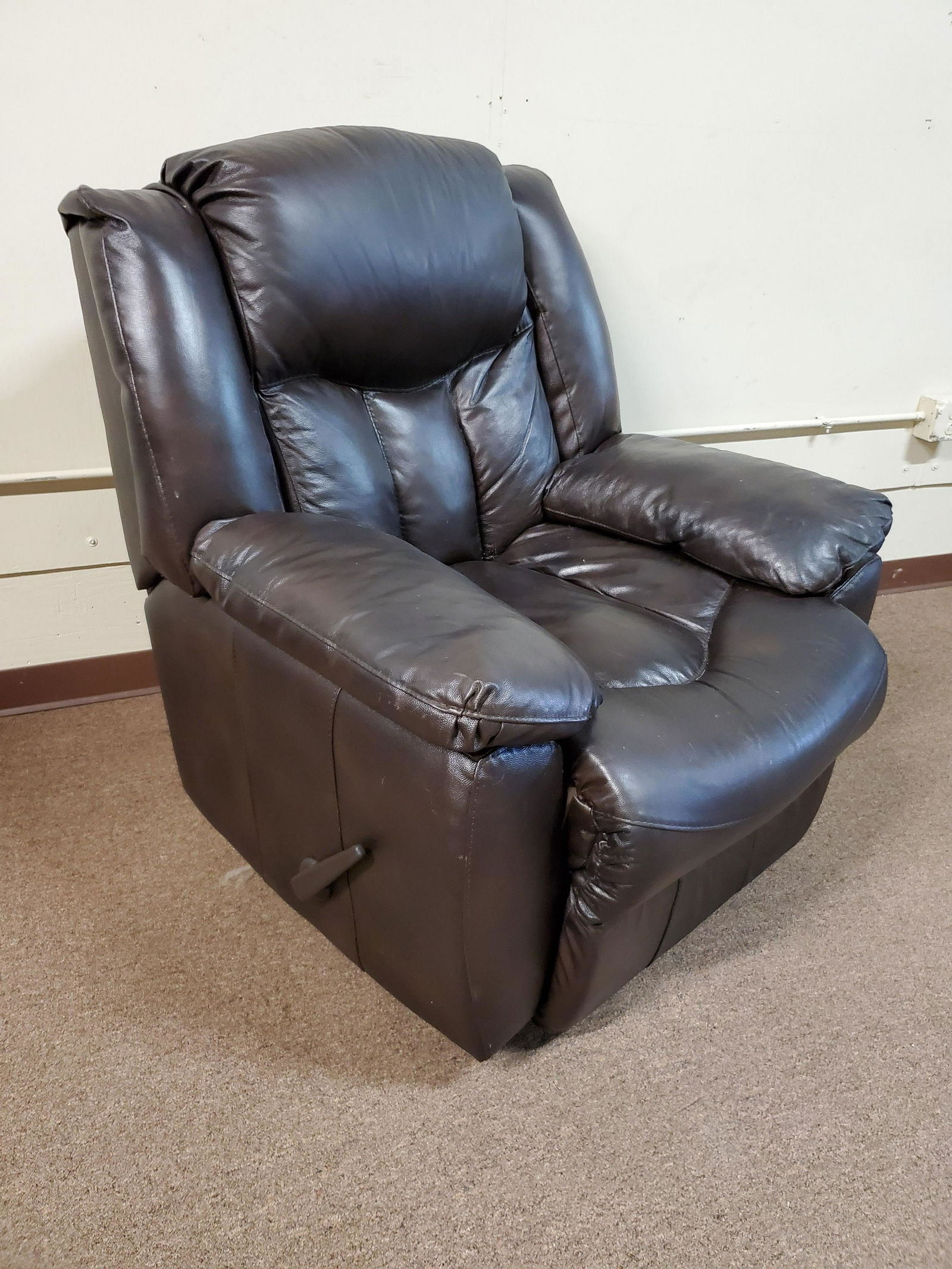 Oversized Leather Recliner (1 of 2)