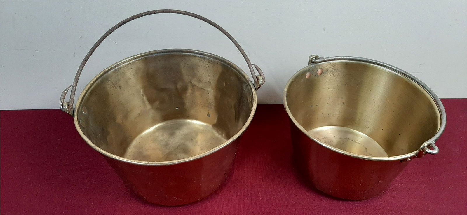 2 Small Size Antique Brass Buckets (1 of 5)