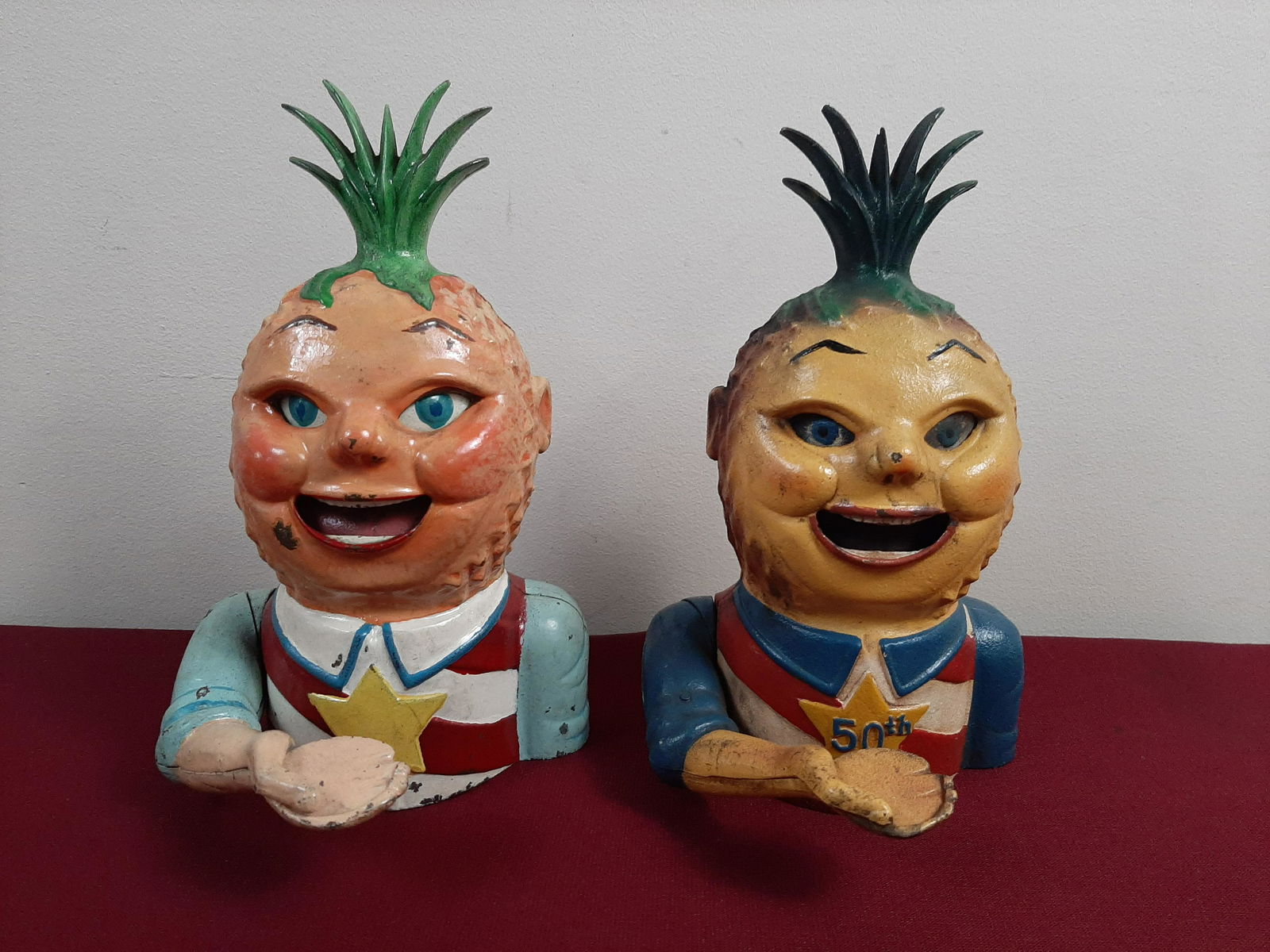 2 York PA Penny Pineapple Mechanical Banks (1 of 3)