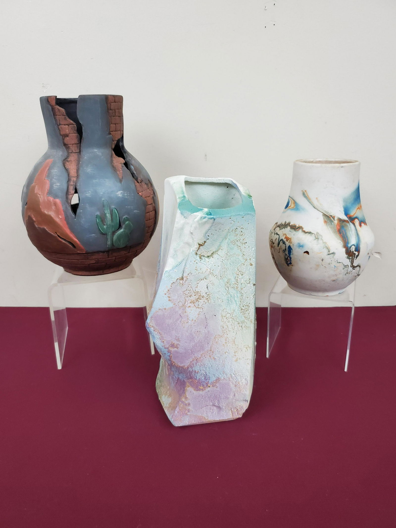 3 Pcs South-Western Style Pottery Incl Nemadji (1 of 2)