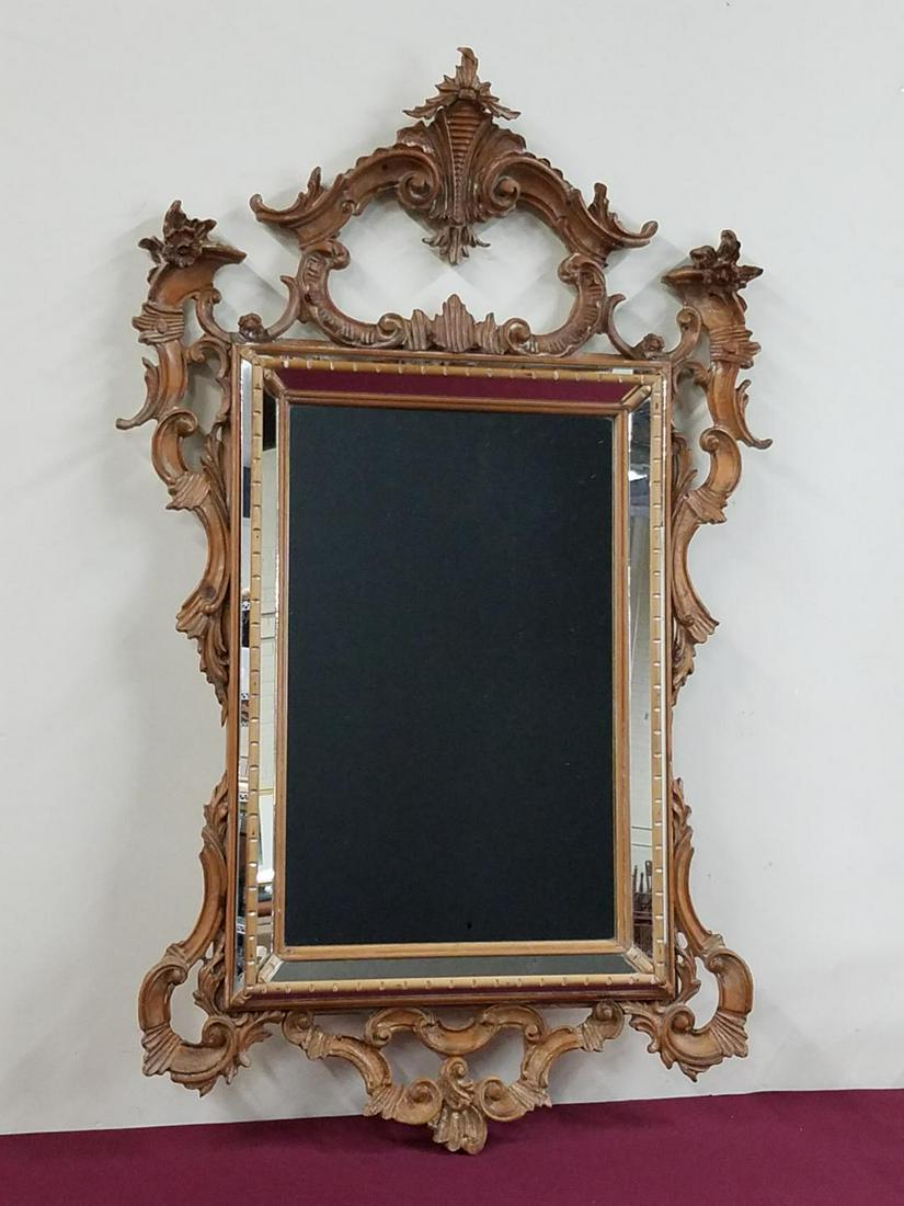 Italian Hand Carved Mirror: Overall with frame 31" wide X 49" high. IMPORTANT: Before bidding, please read the terms and conditions below. When you registered for the auction you agreed to these terms and will be required to com