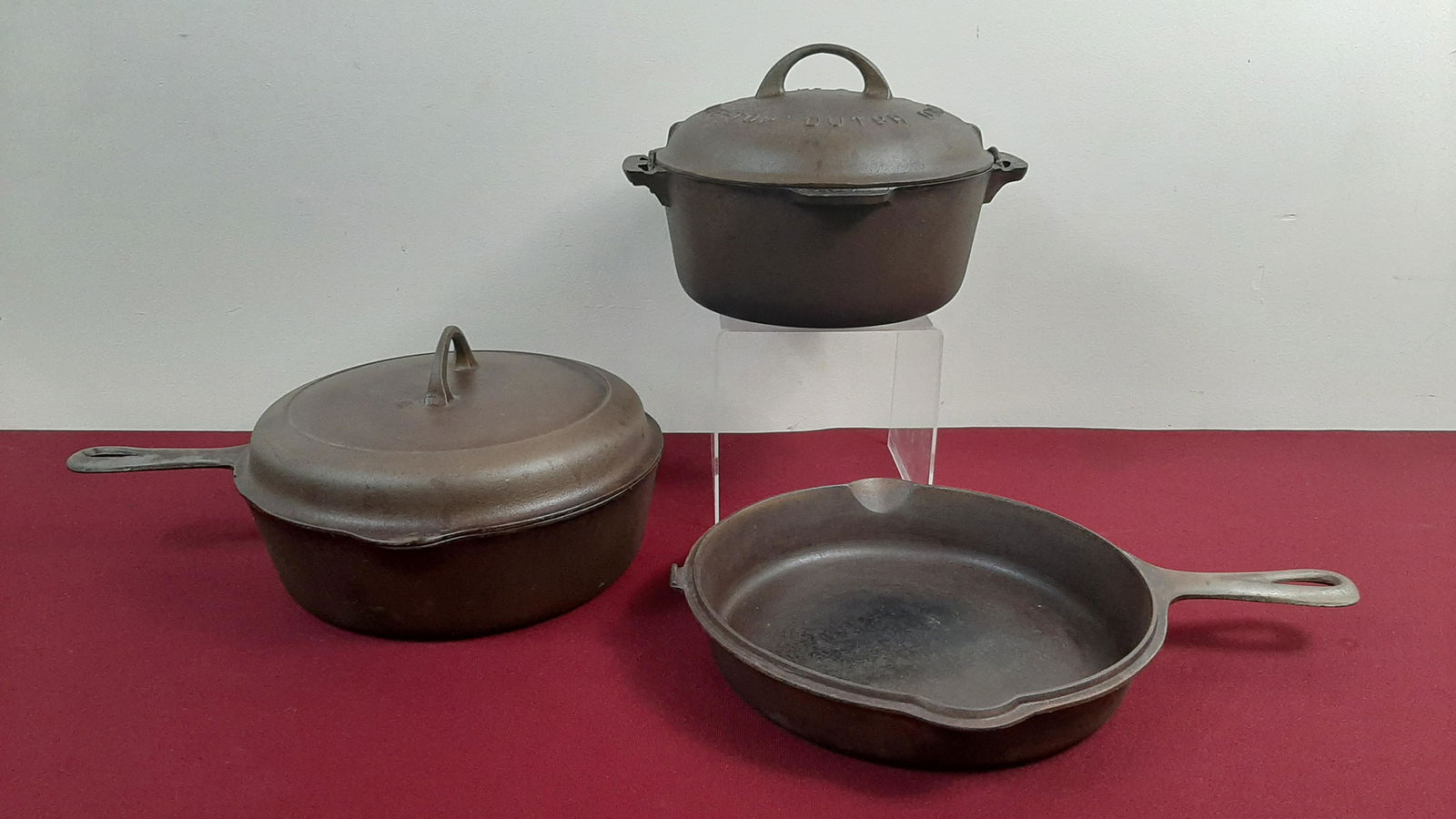 3 Pcs Griswold Cast Iron Cookware (1 of 6)