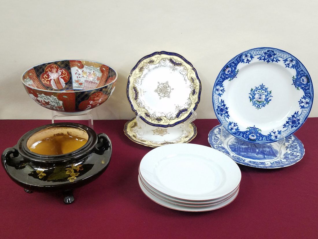 10 Pcs Ceramics incl Imari Bowl & Weller (1 of 11)