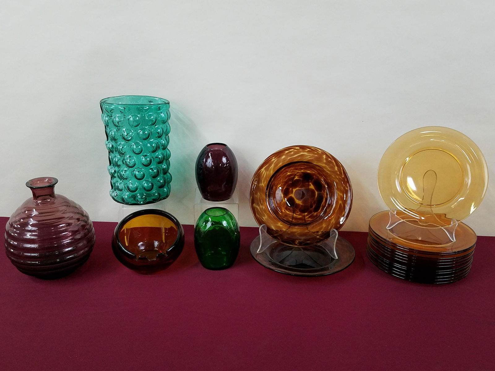 19 Pcs Colored Glass incl Hand Blown (1 of 9)