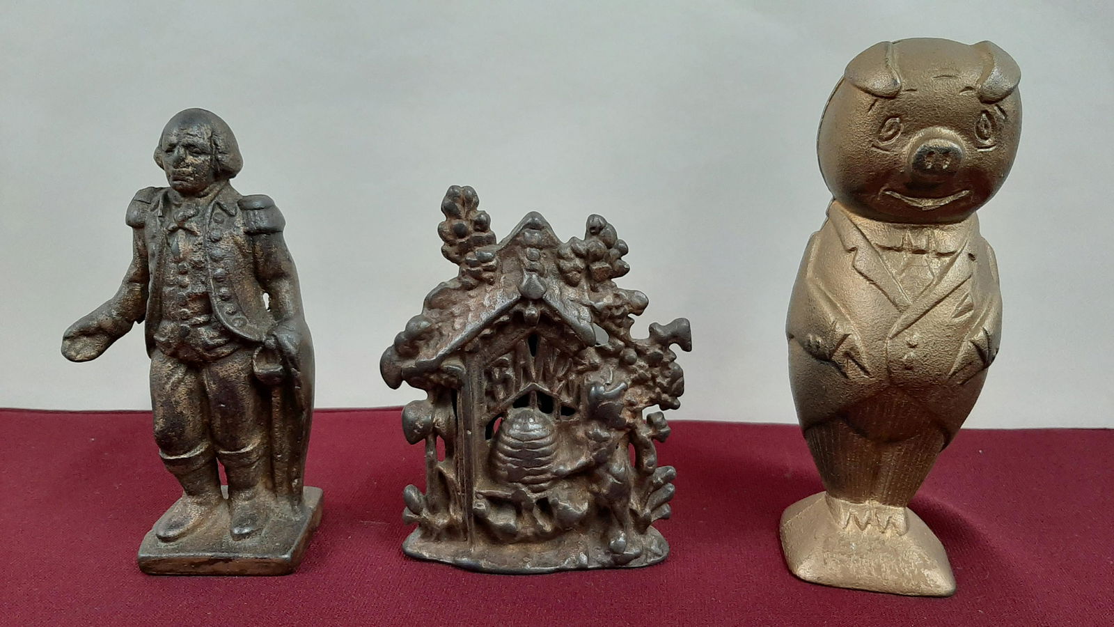 3 Cast Iron Banks incl. George Washington (1 of 3)