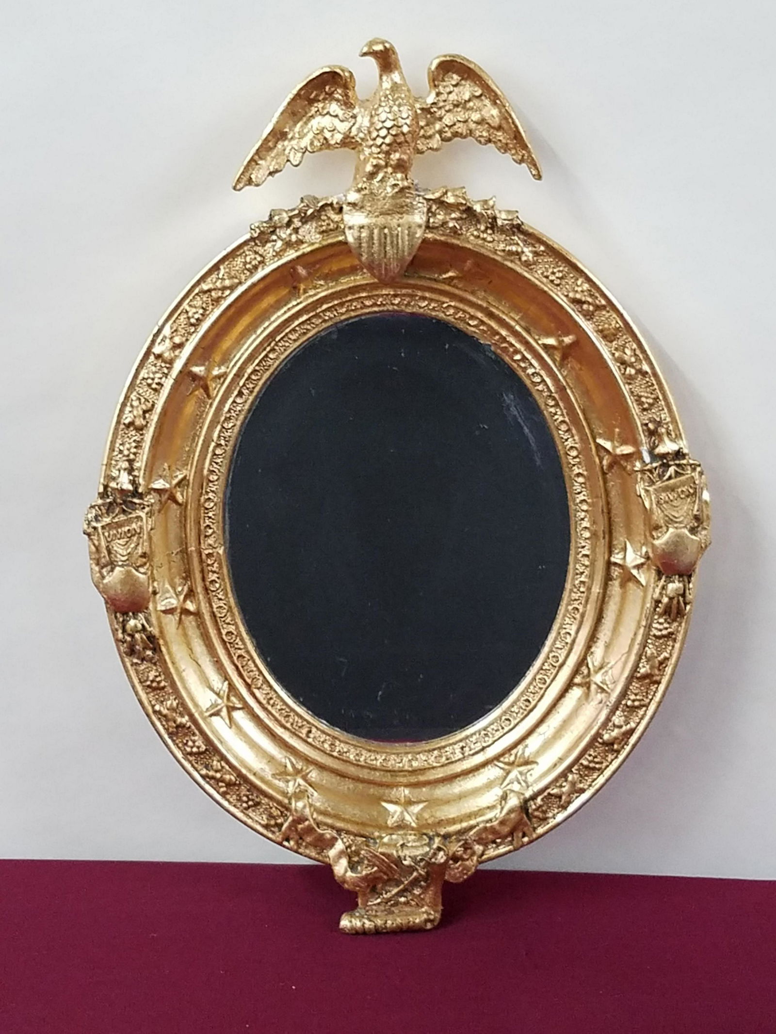 Gilt Eagle Crested Mirror (1 of 6)