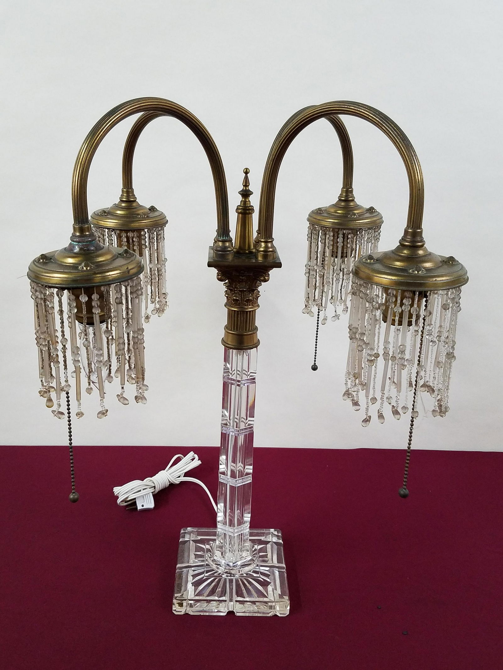 Glass 4 Light Table Lamp (1 of 2)