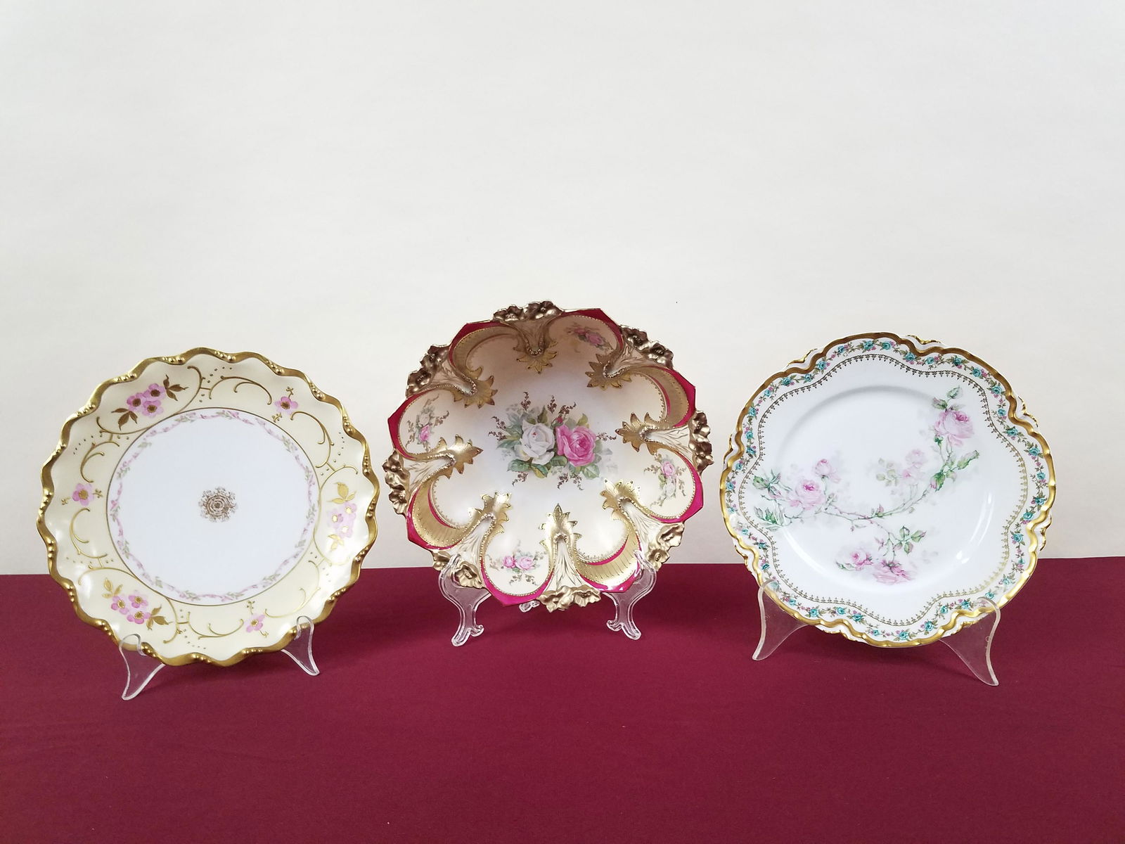 RS Prussia Bowl and 2 Plates incl Limoges (1 of 6)