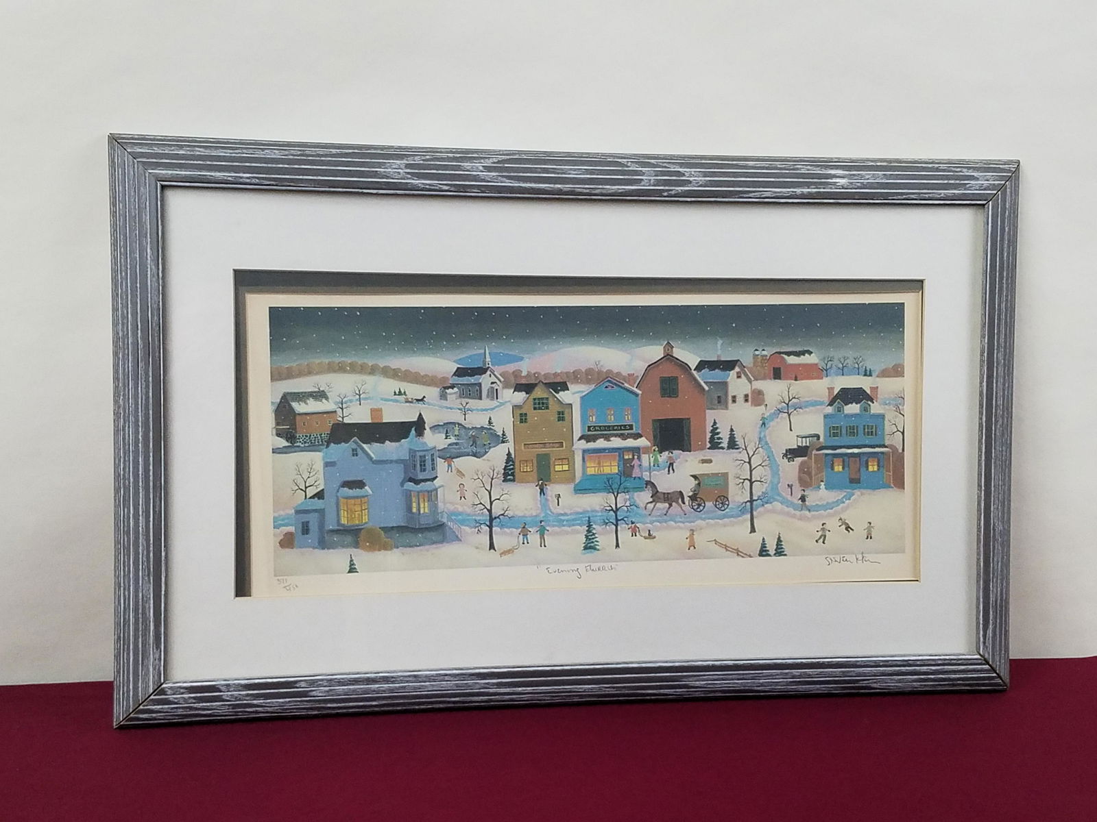 Steven Klein "Evening Flurries" Print: Edition 371 / 450. Overall with frame 19" high x 13" wide. IMPORTANT: Before bidding, please read the terms and conditions below. When you registered for the auction you agreed to these terms and will