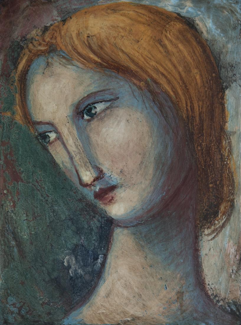 Hand Painted Modernist Ceramic Plaque (1 of 4)