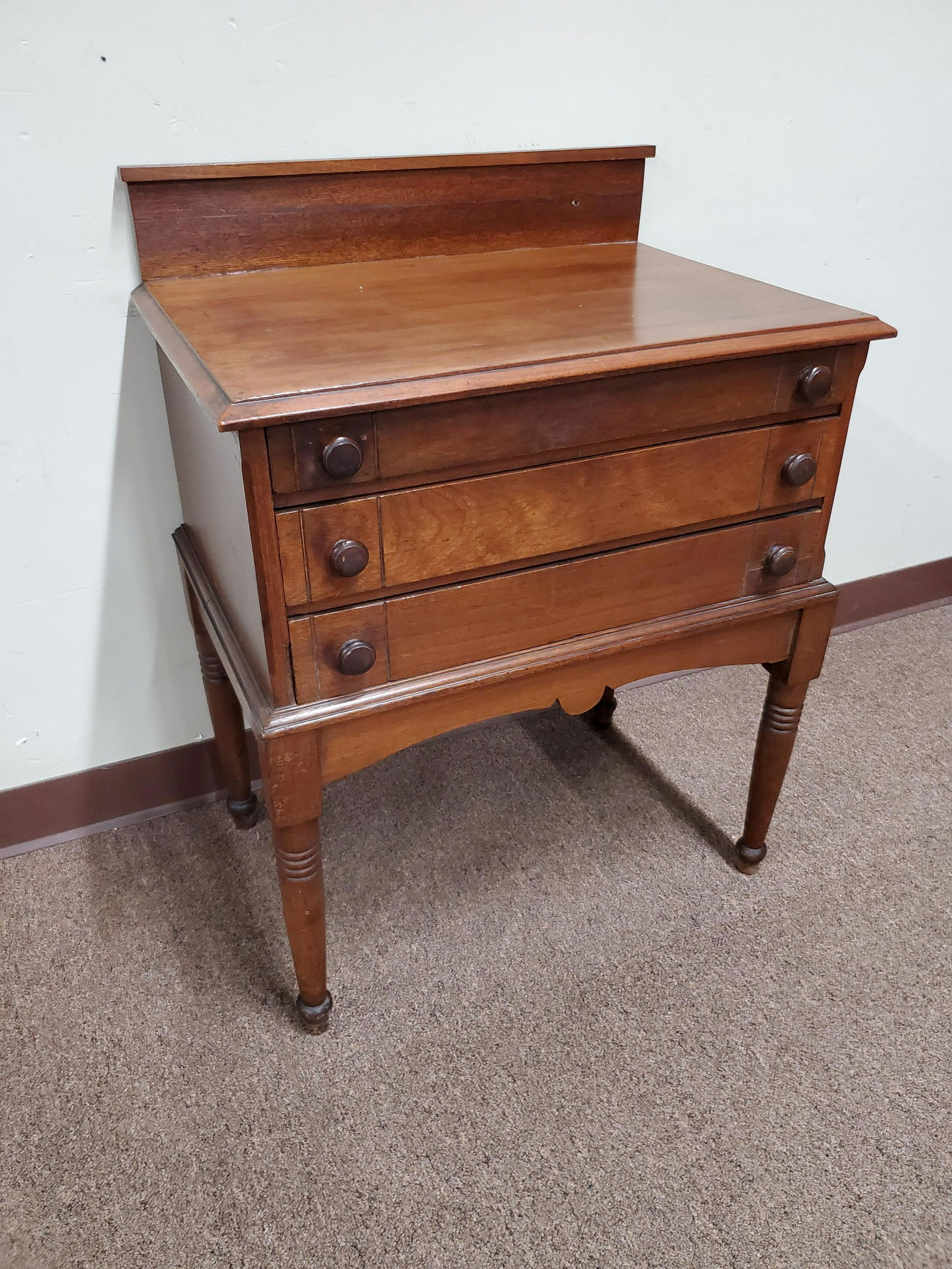 Spool Cabinet: 24 1/2" wide X 17" deep X 32" high. IMPORTANT: Before bidding, please read the terms and conditions below. When you registered for the auction you agreed to these terms and will be required to comply