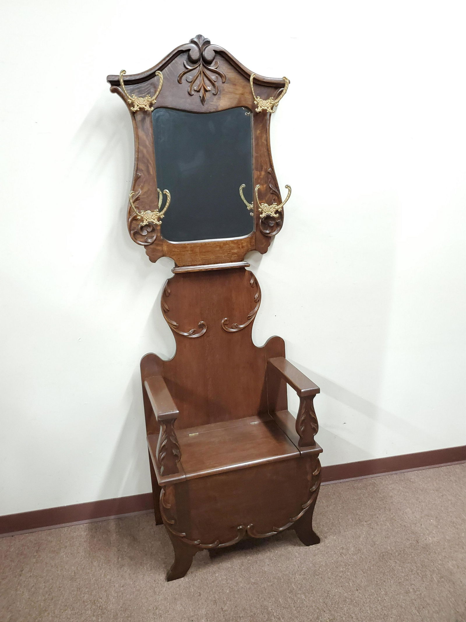 Oak Hall Rack C. 1900 (1 of 5)