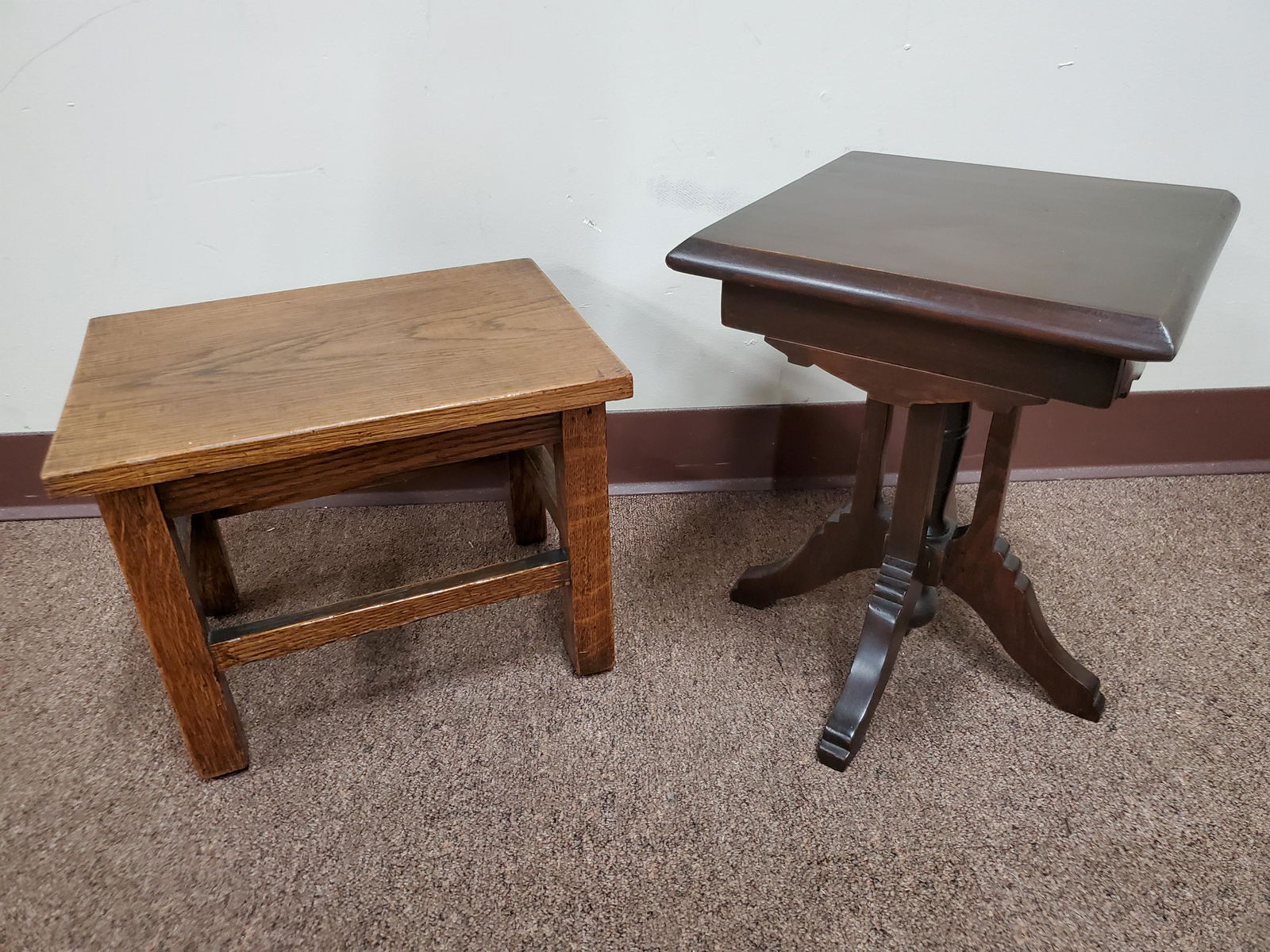 Plant Stand & Foot Stool (1 of 1)