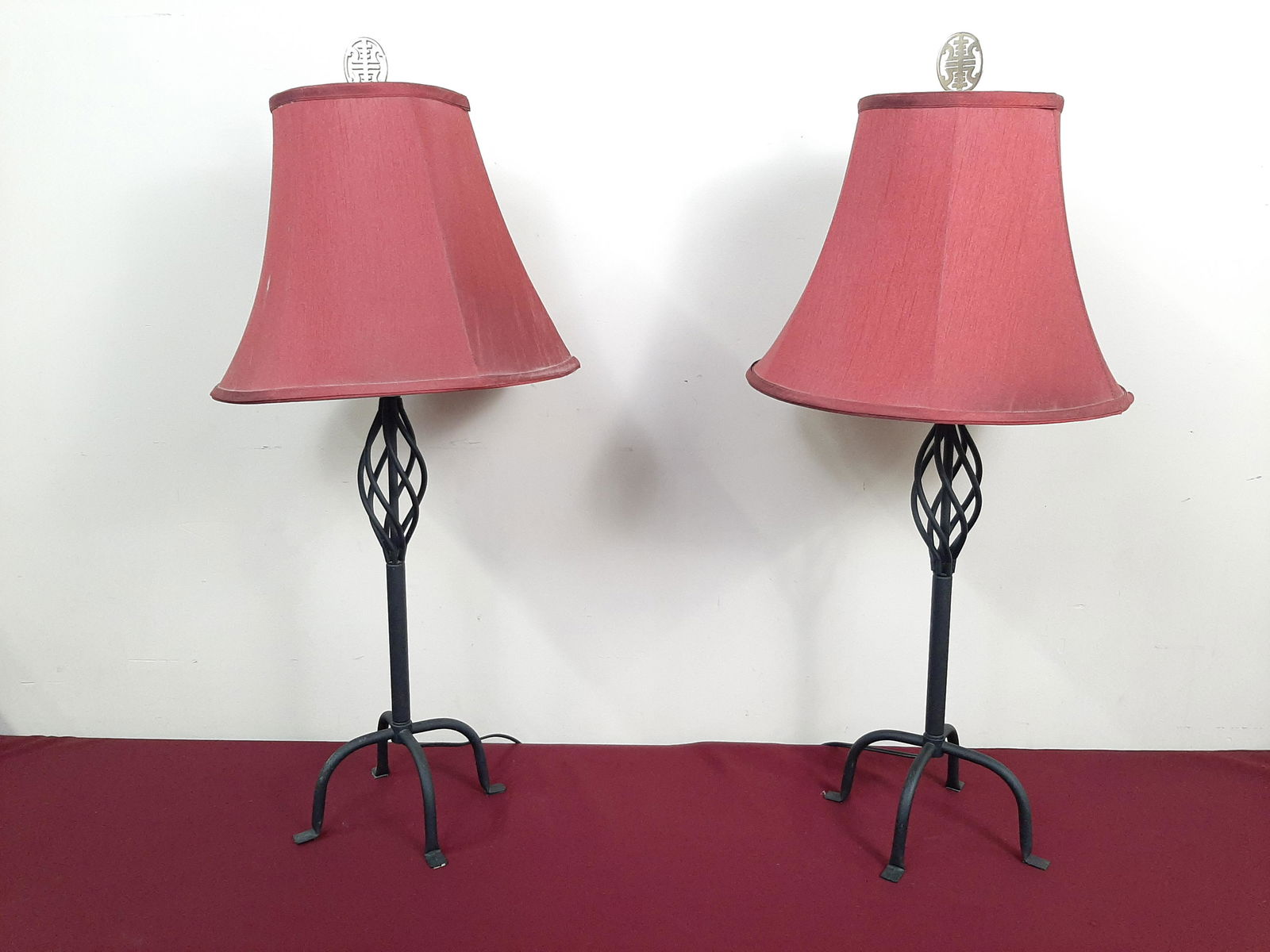 Pr Wrought Iron Table Lamps (1 of 2)