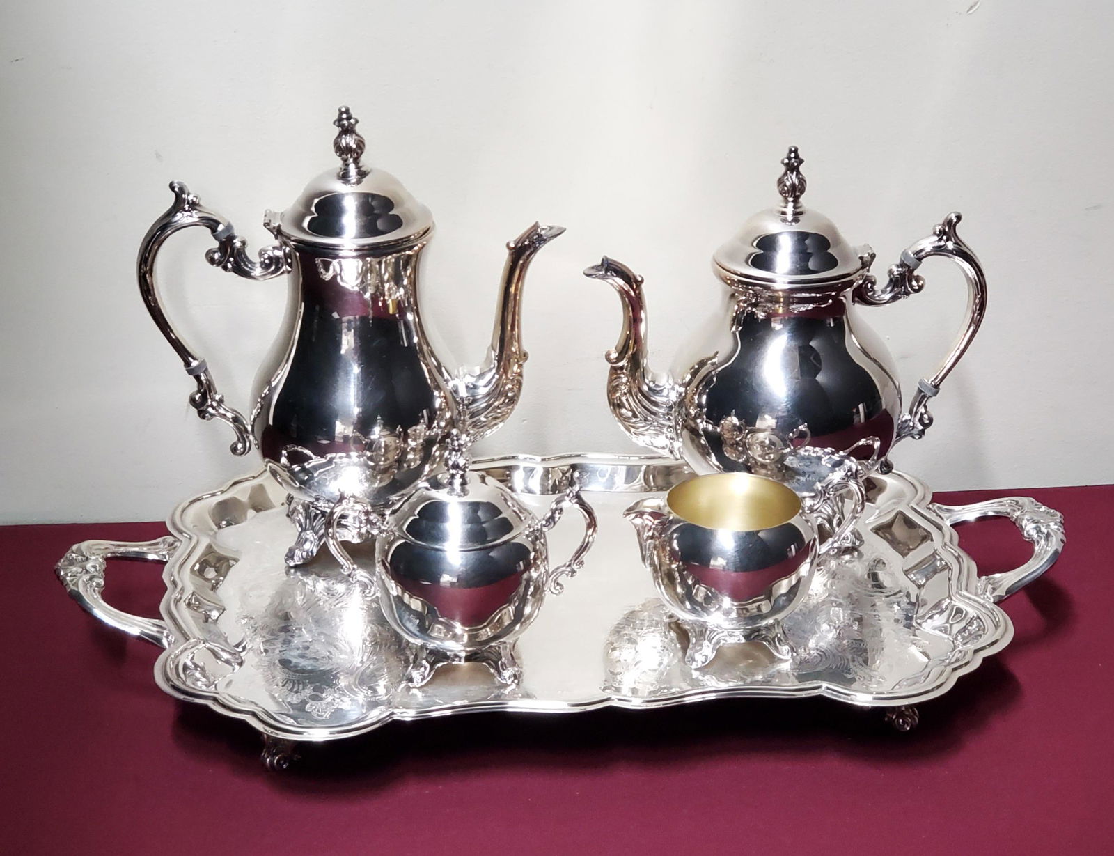 5 Pc F.B Rogers Silver Plate Tea Set (1 of 2)