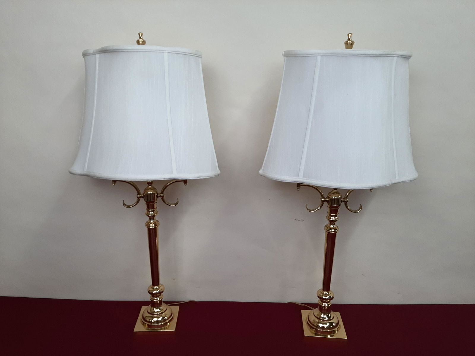 Pr Brass Table Lamps (1 of 4)