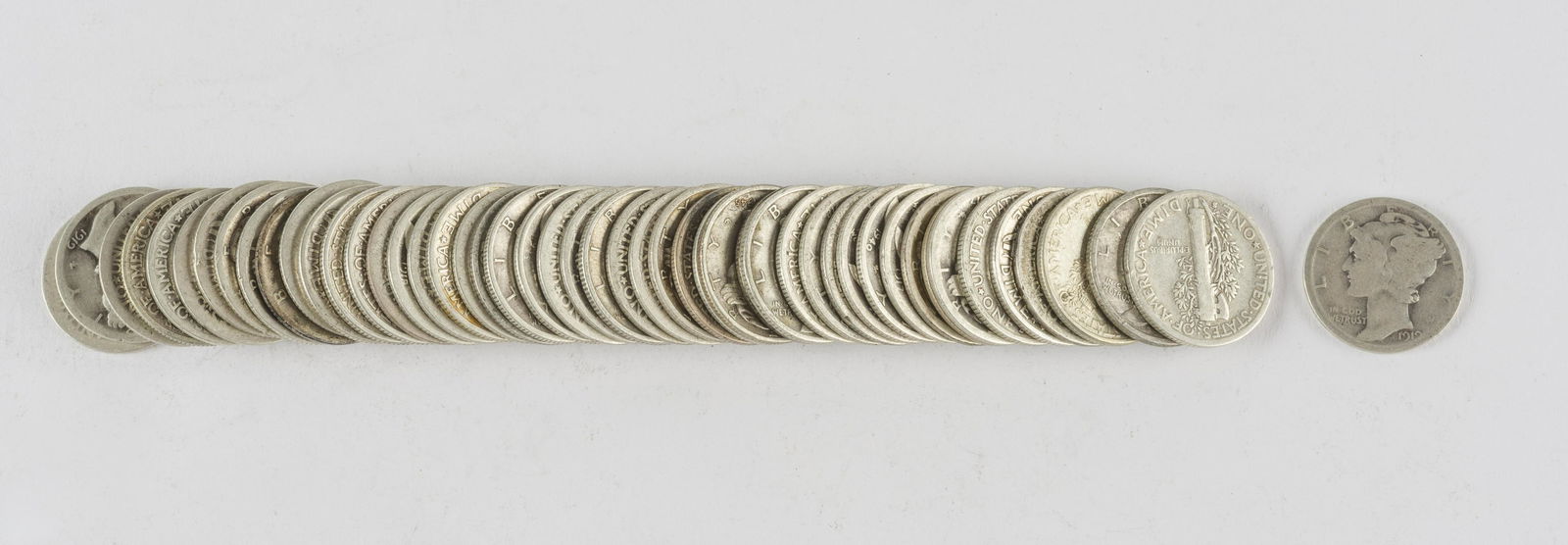 50 Mercury Dimes (1916-1940s) (1 of 1)