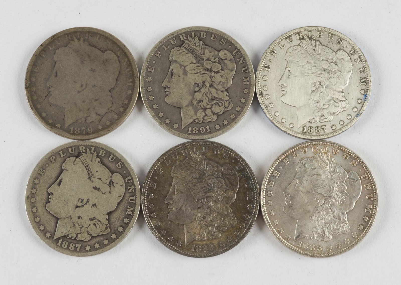 6 Morgan Silver Dollars (1 of 2)