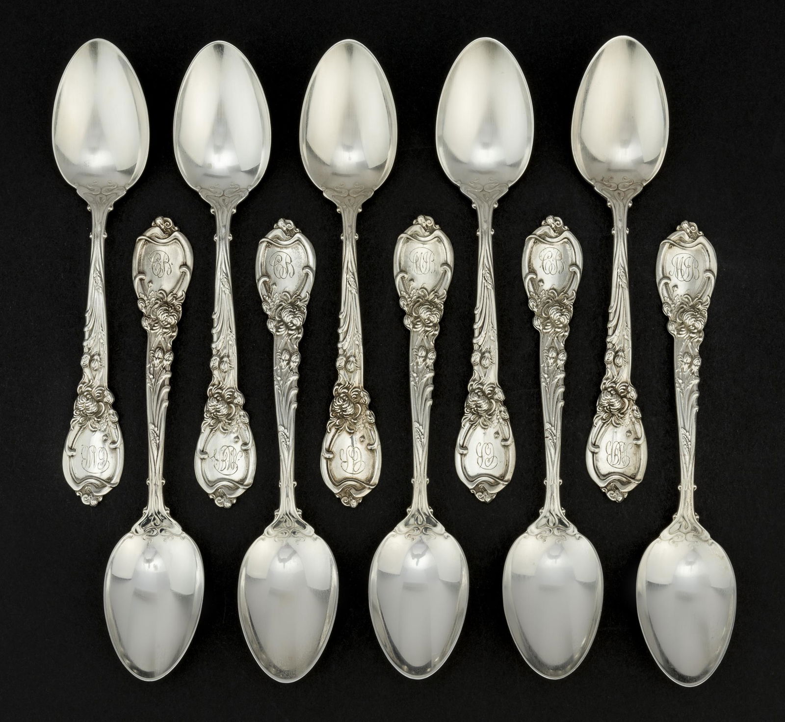 10 Sterling Reed & Barton La Parisienne Tea Spoons (1 of 4)
