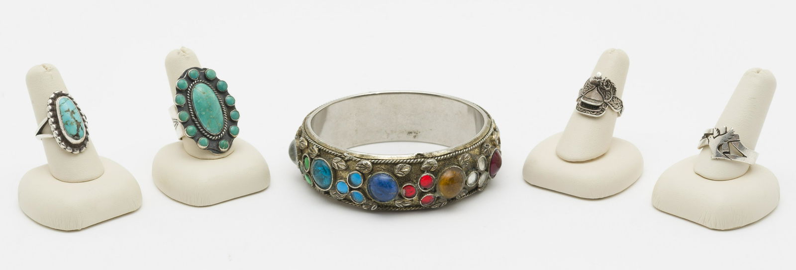Silver Bangle and 4 Rings (1 of 13)