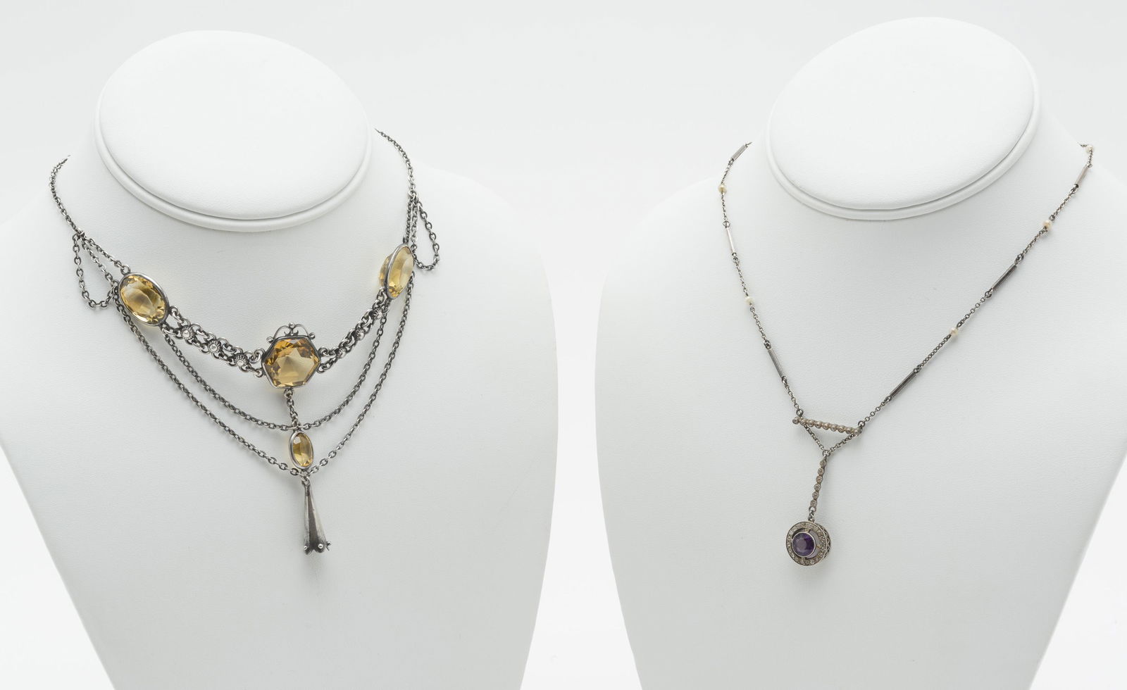 2 19th Century Silver Necklaces (1 of 8)