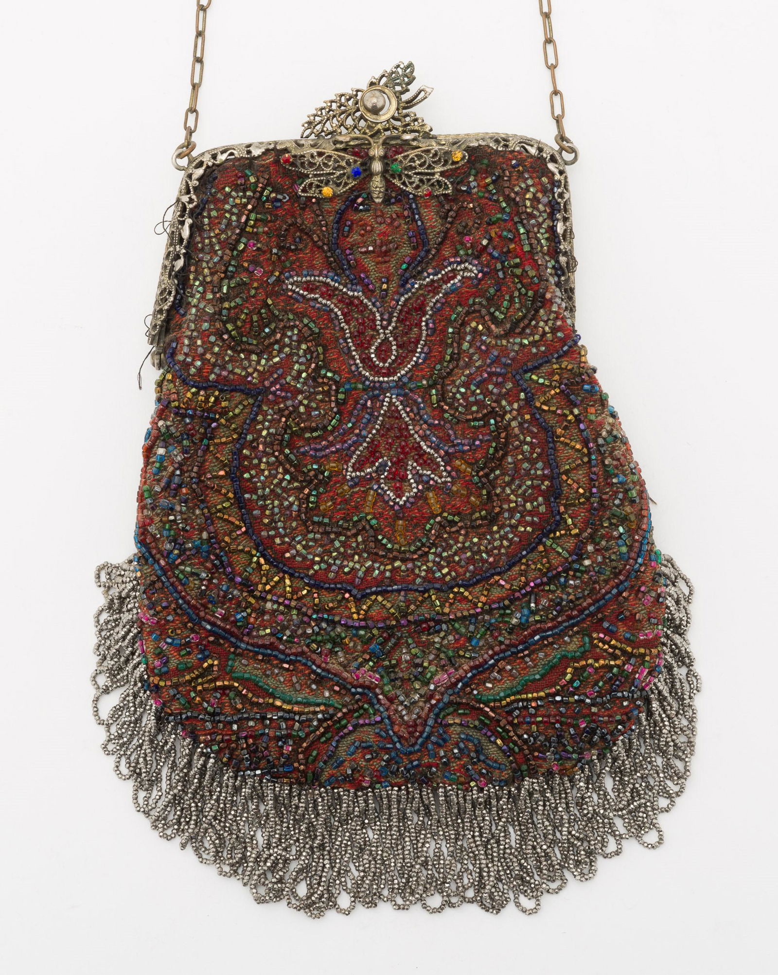 Antique Beaded Purse W/ Fringe (1 of 6)