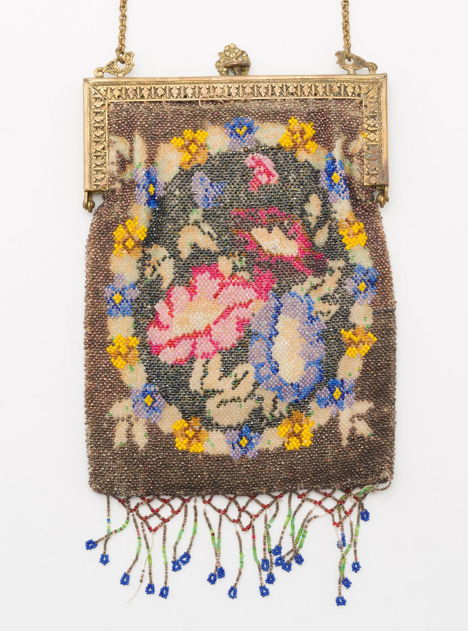 Antique Floral Microbead Purse (1 of 6)