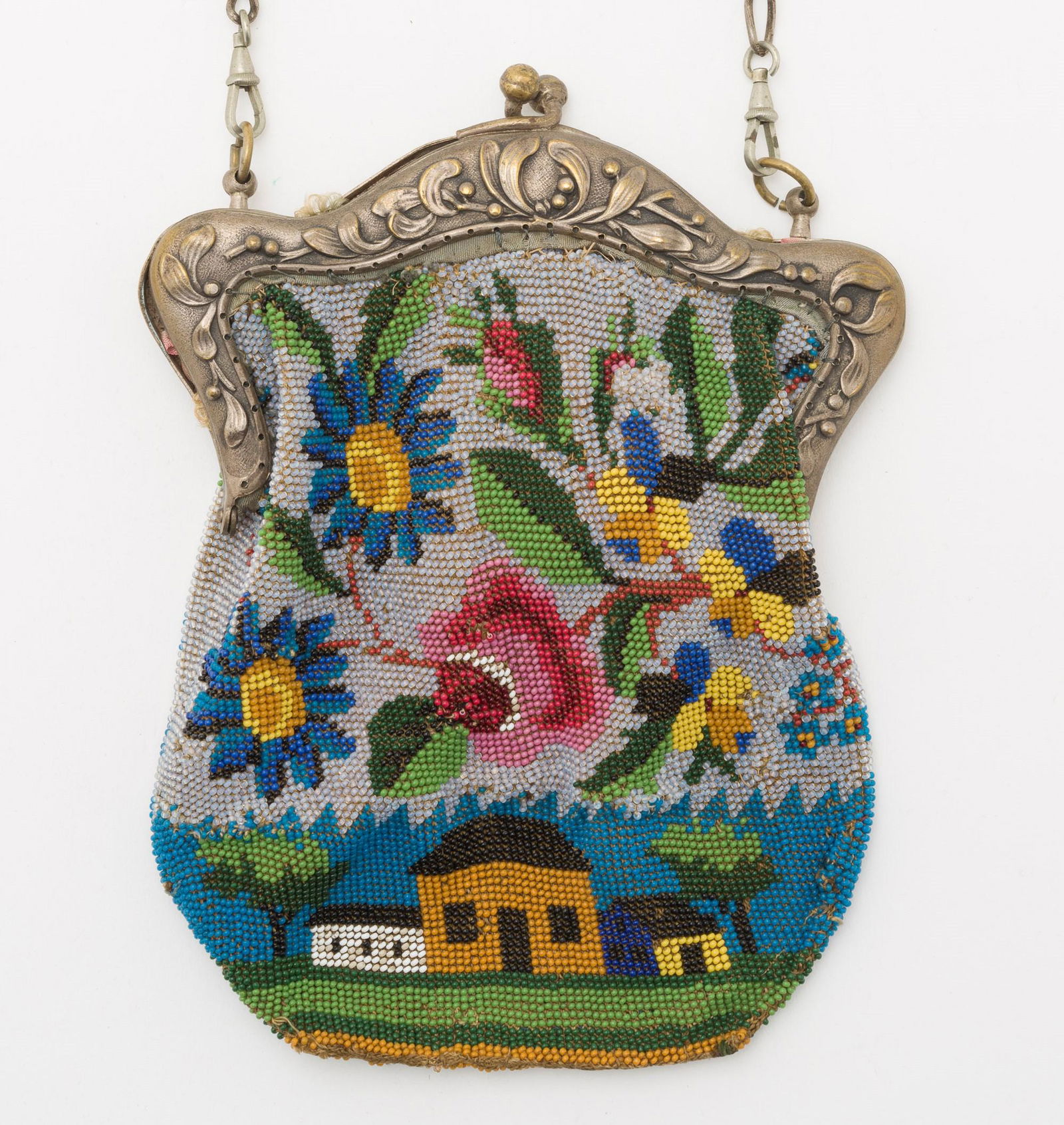 Antique Scenic Microbead Purse (1 of 5)