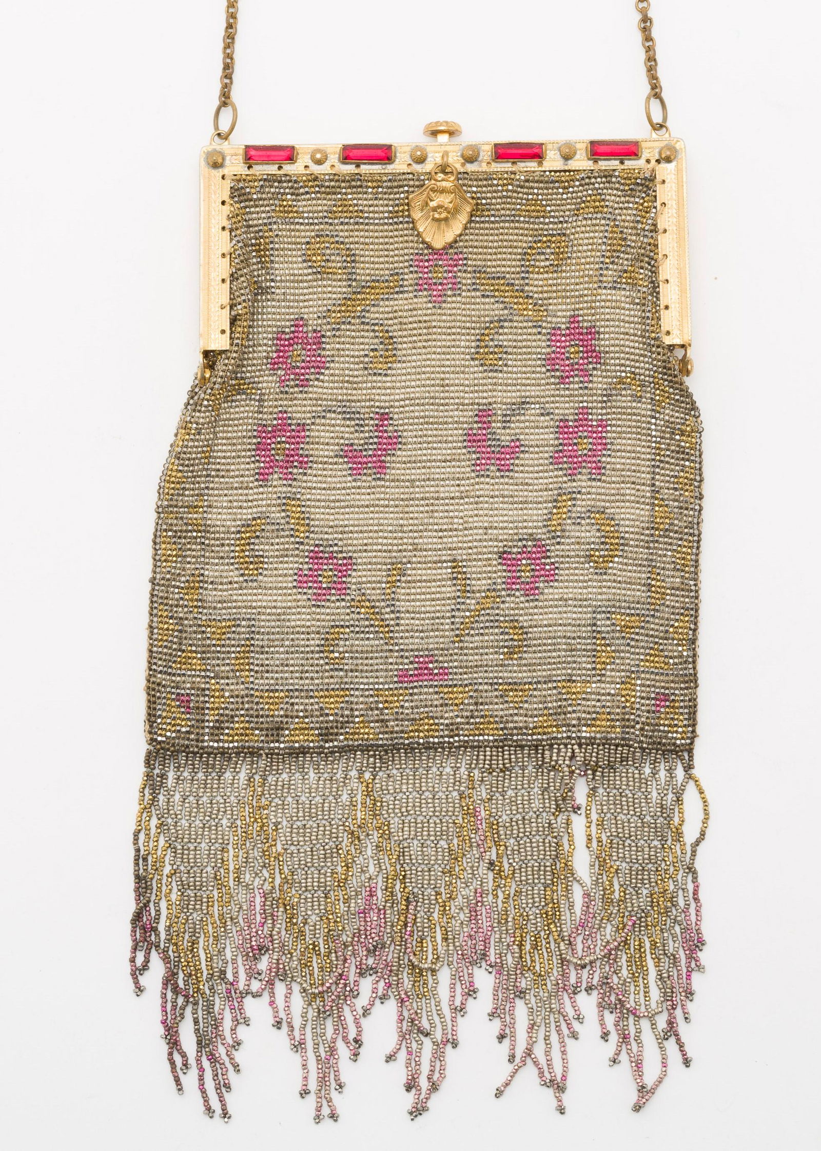 Antique Floral Microbead Purse (1 of 5)