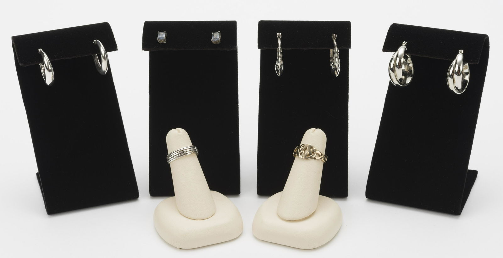 4 Pairs of Silver Earrings and 2 Silver Toe Rings (1 of 11)