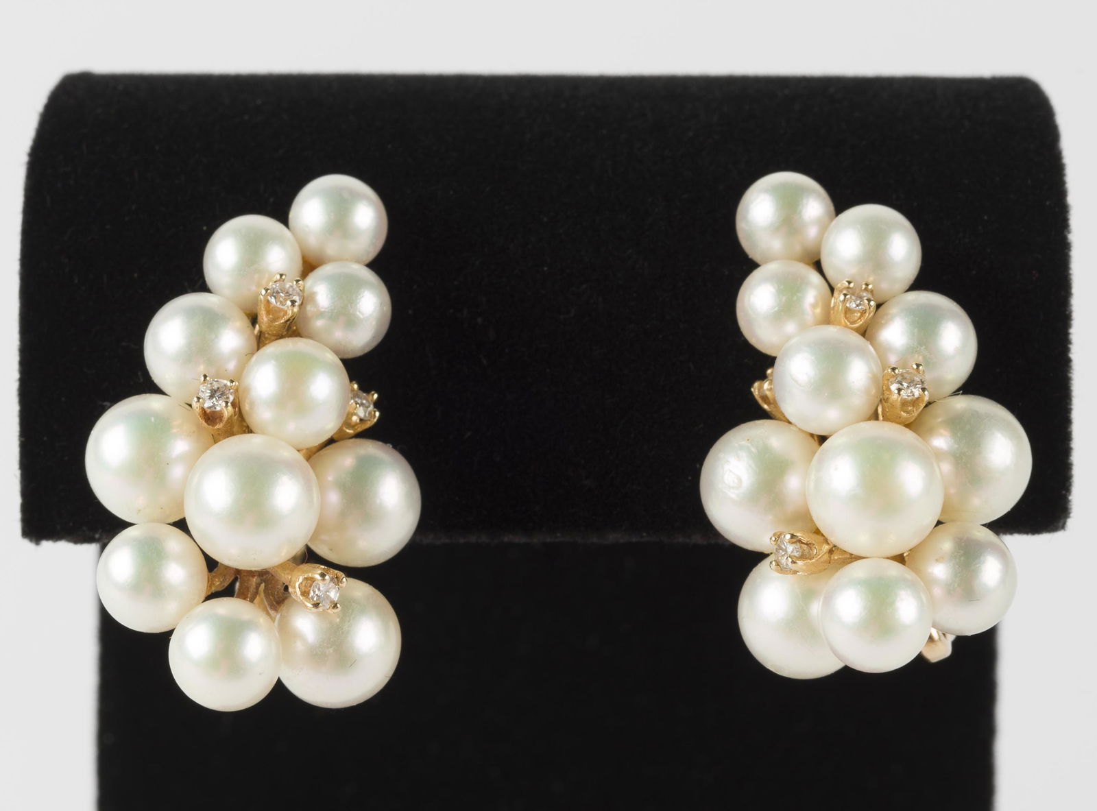 Vintage Pearl and Diamond Earrings (1 of 3)