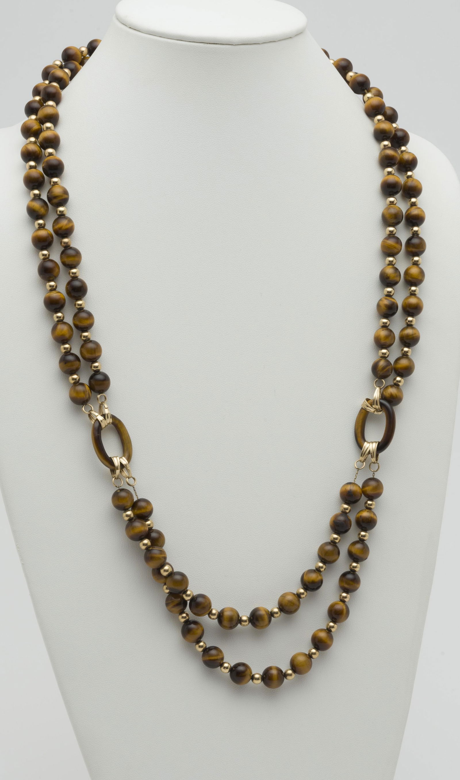 Tiger Eye and 14K Bead Necklace (1 of 4)
