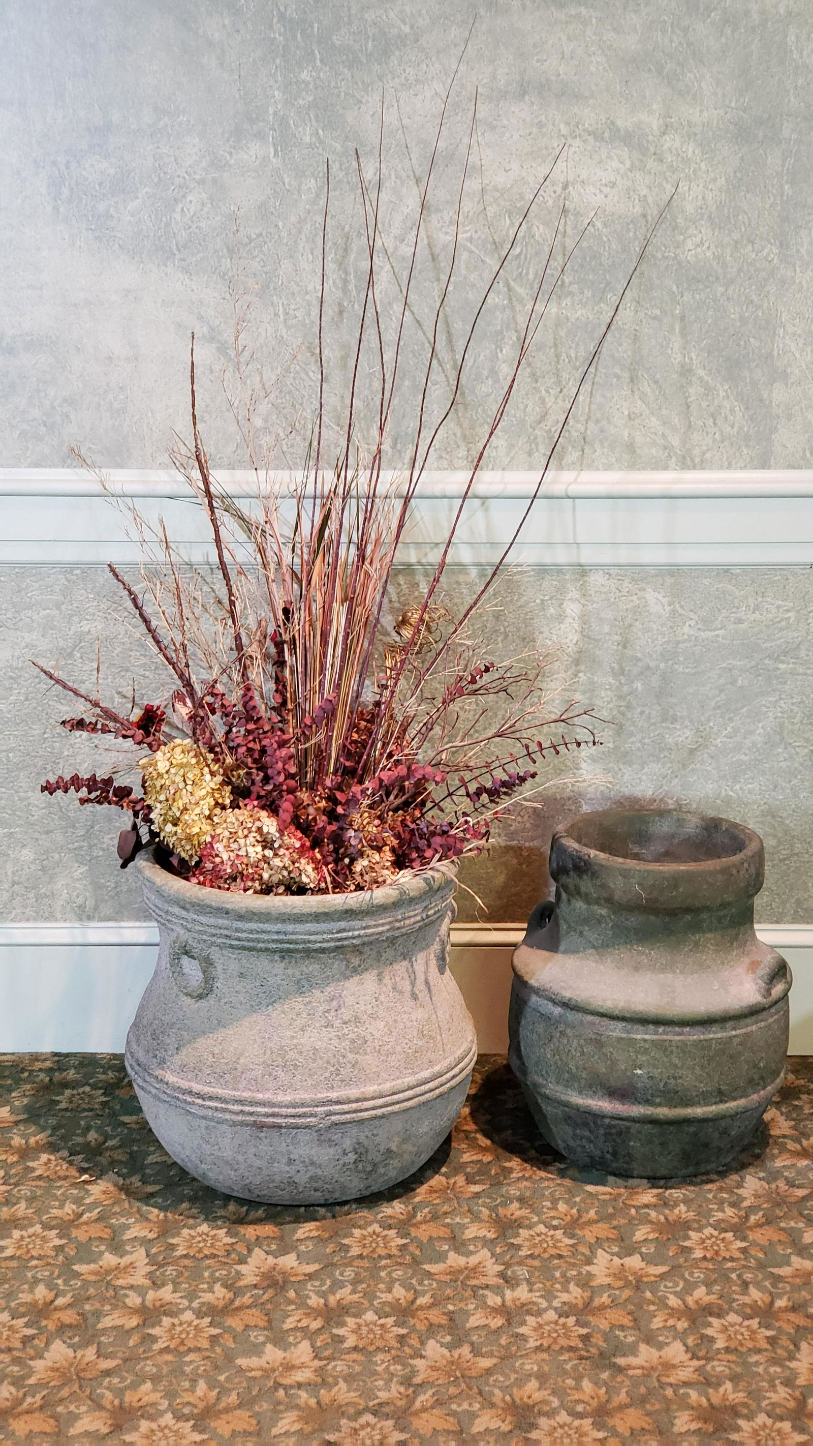 2 Large Terracotta Planters (1 of 1)