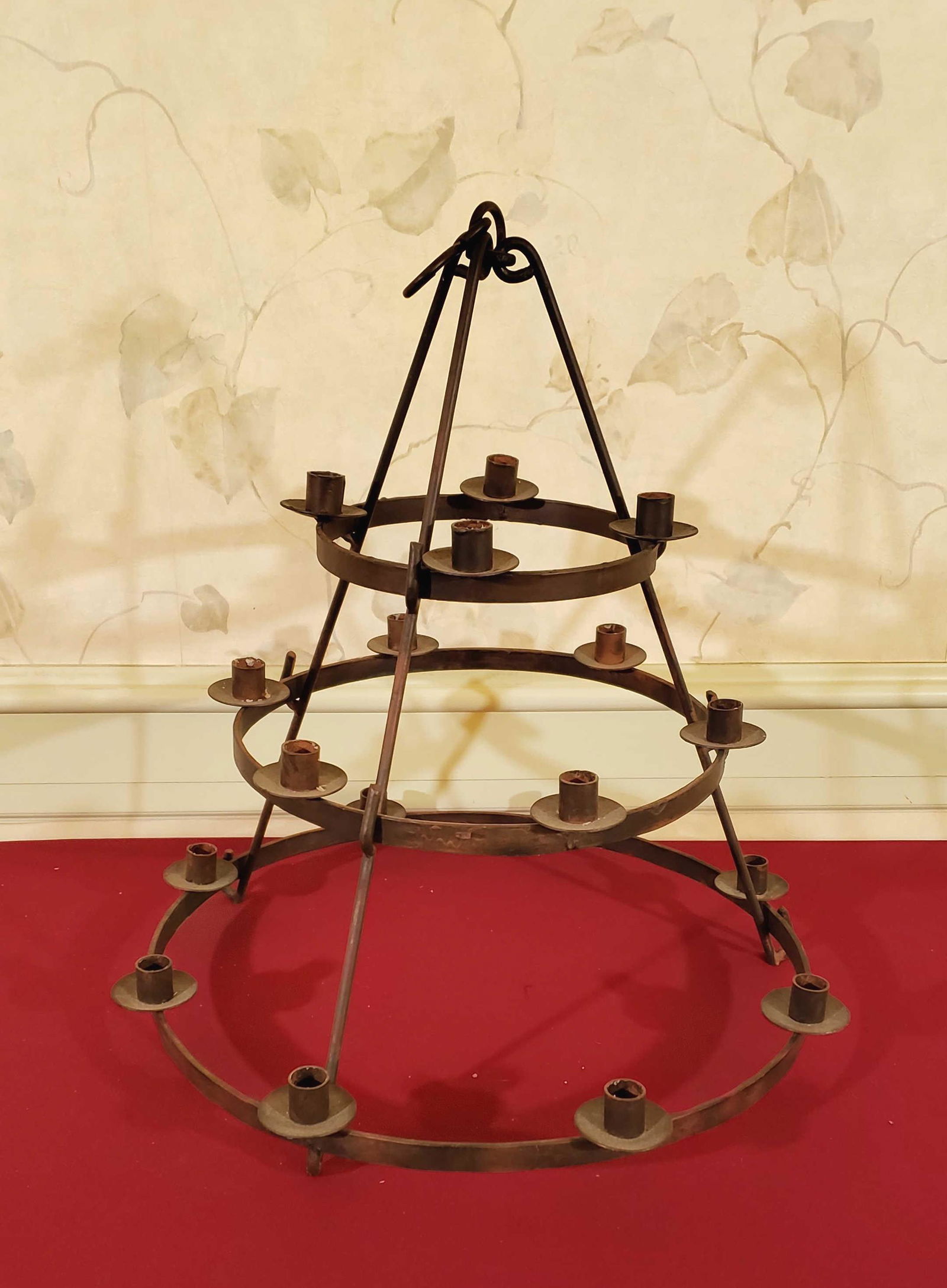 18 Light Wrought Iron Hanging Candelabra (1 of 1)