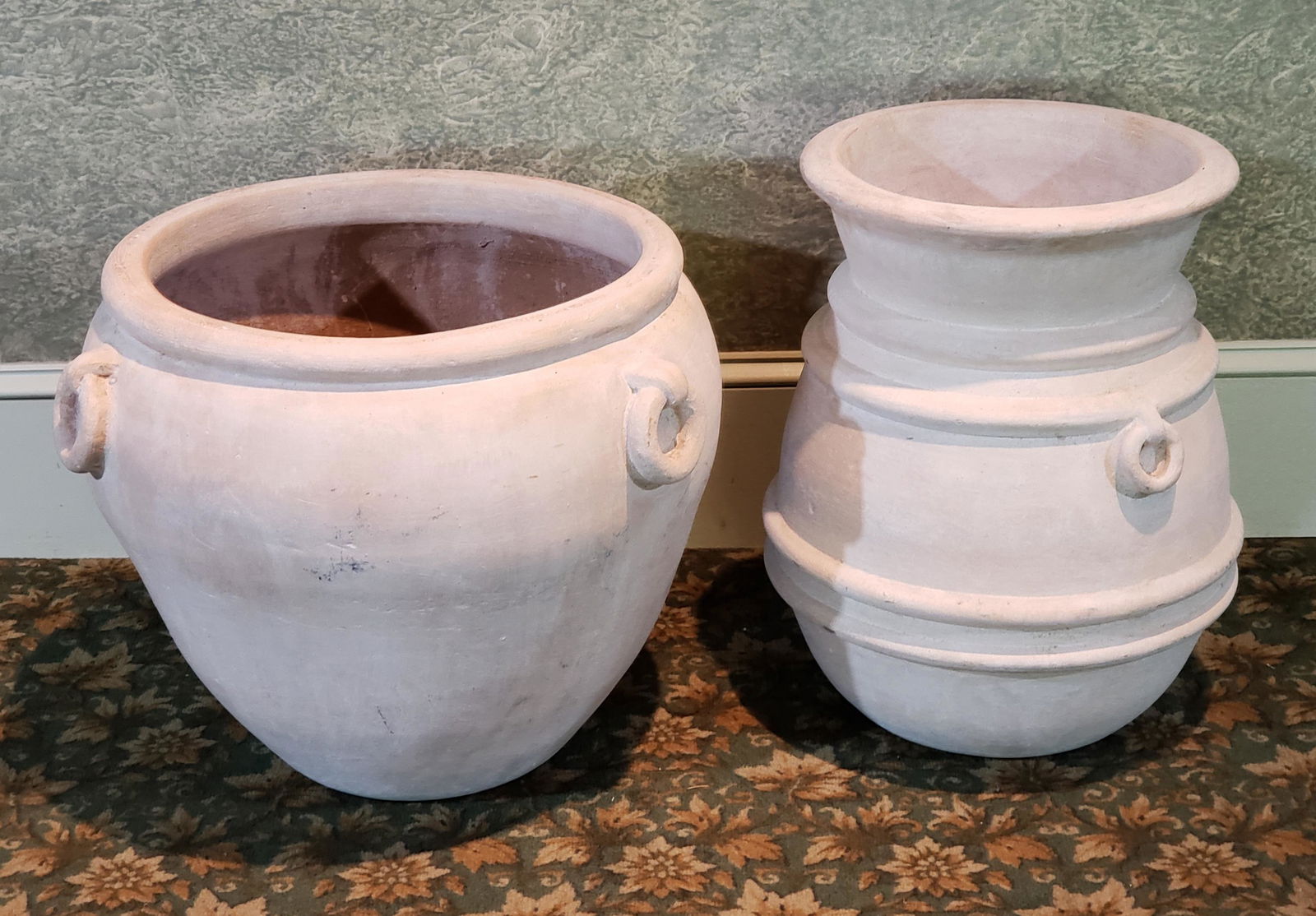 2 Large Terracotta Planters (1 of 2)